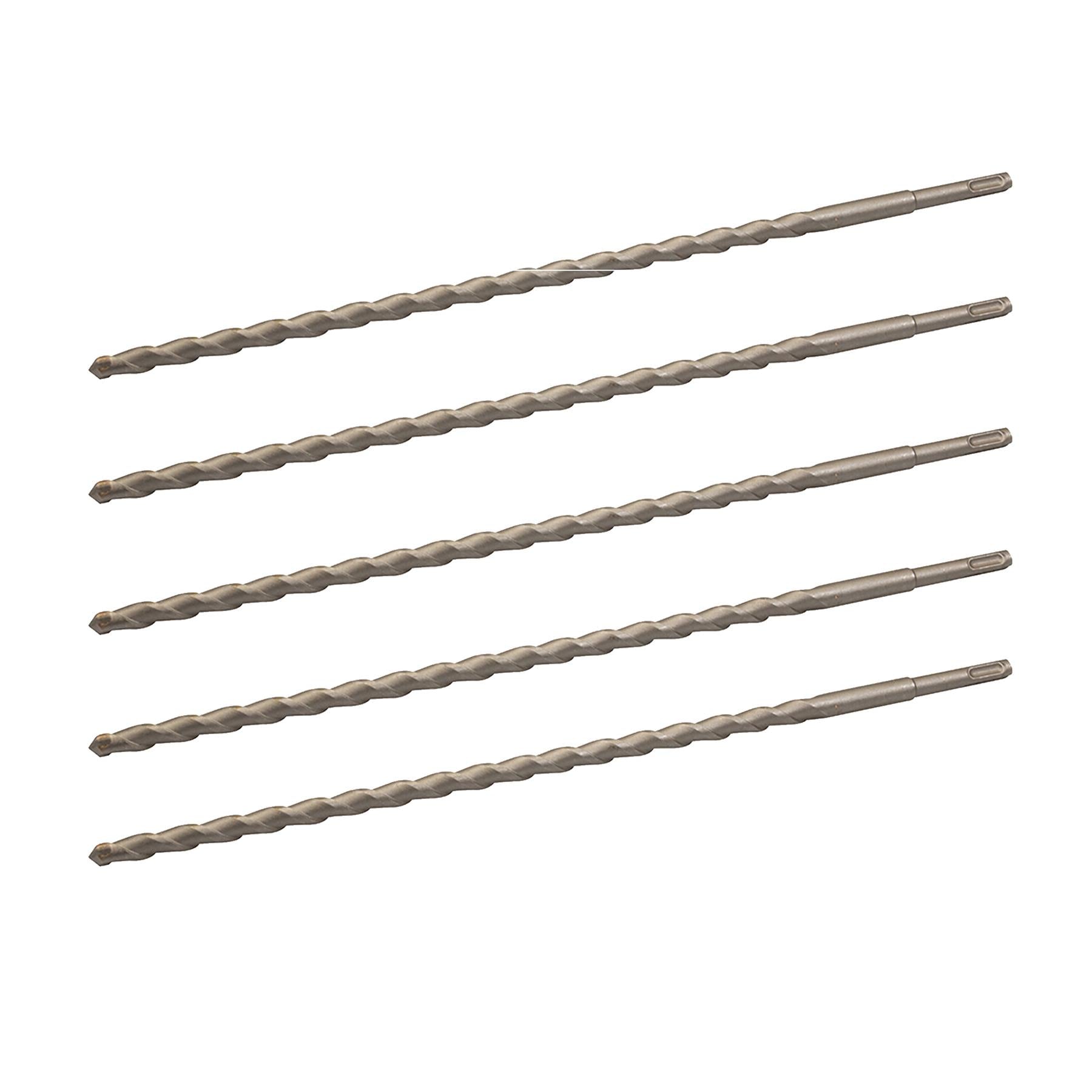 5 x SDS+ PLUS MASONRY DRILL BIT 16 x 460mm, TUNGSTEN CARBIDE TIP, FOR STONE CONCRETE BRICK