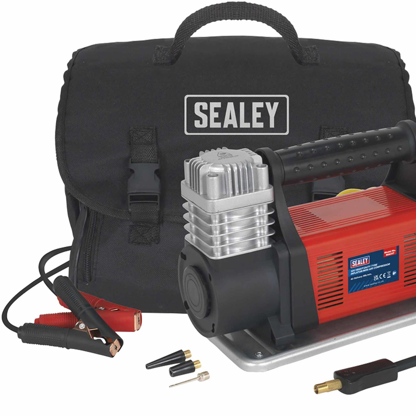 Sealey Tyre Inflator/Mini Air Compressor 12V Heavy-Duty