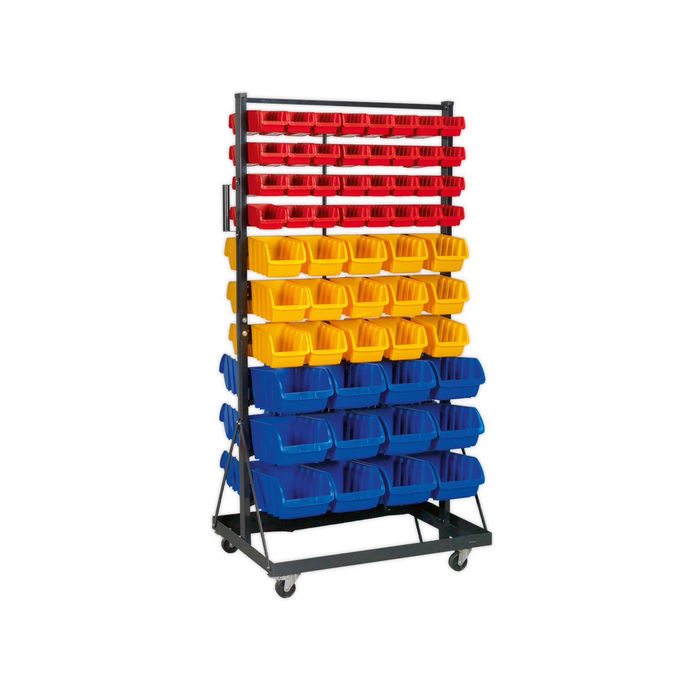 Sealey Mobile Bin Storage System 118 Bin Powder Coated Steel Racking