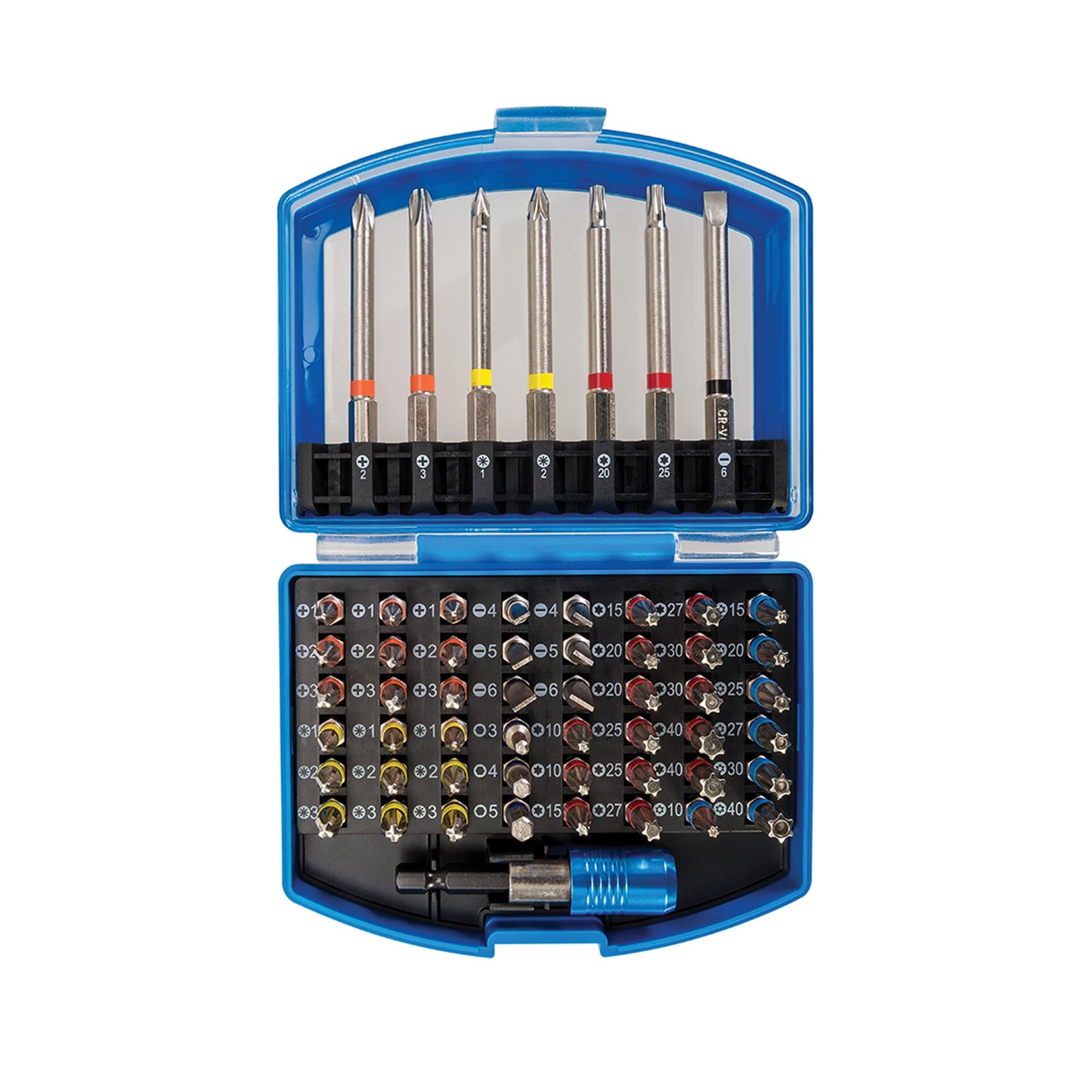 Tools 56 Piece Screwdriver Bit Set For Cordless Drills Chrome Vanadium Steel
