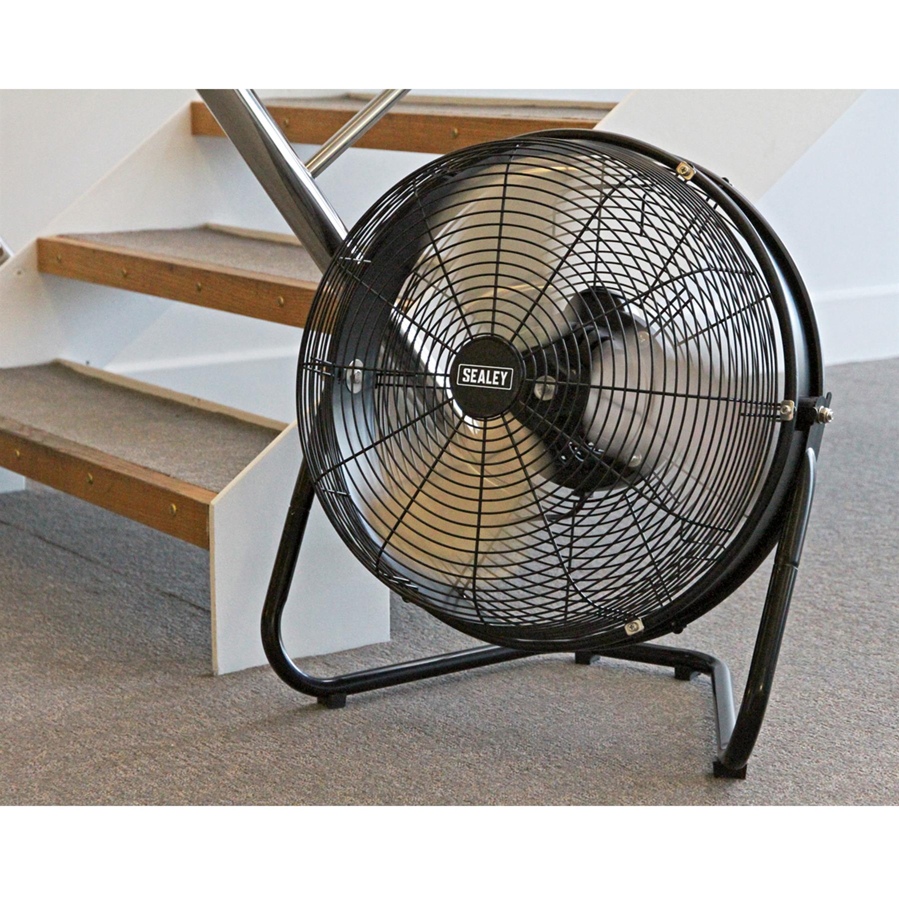Sealey Ind High Velocity Floor Fan with Internal Oscillation 18"