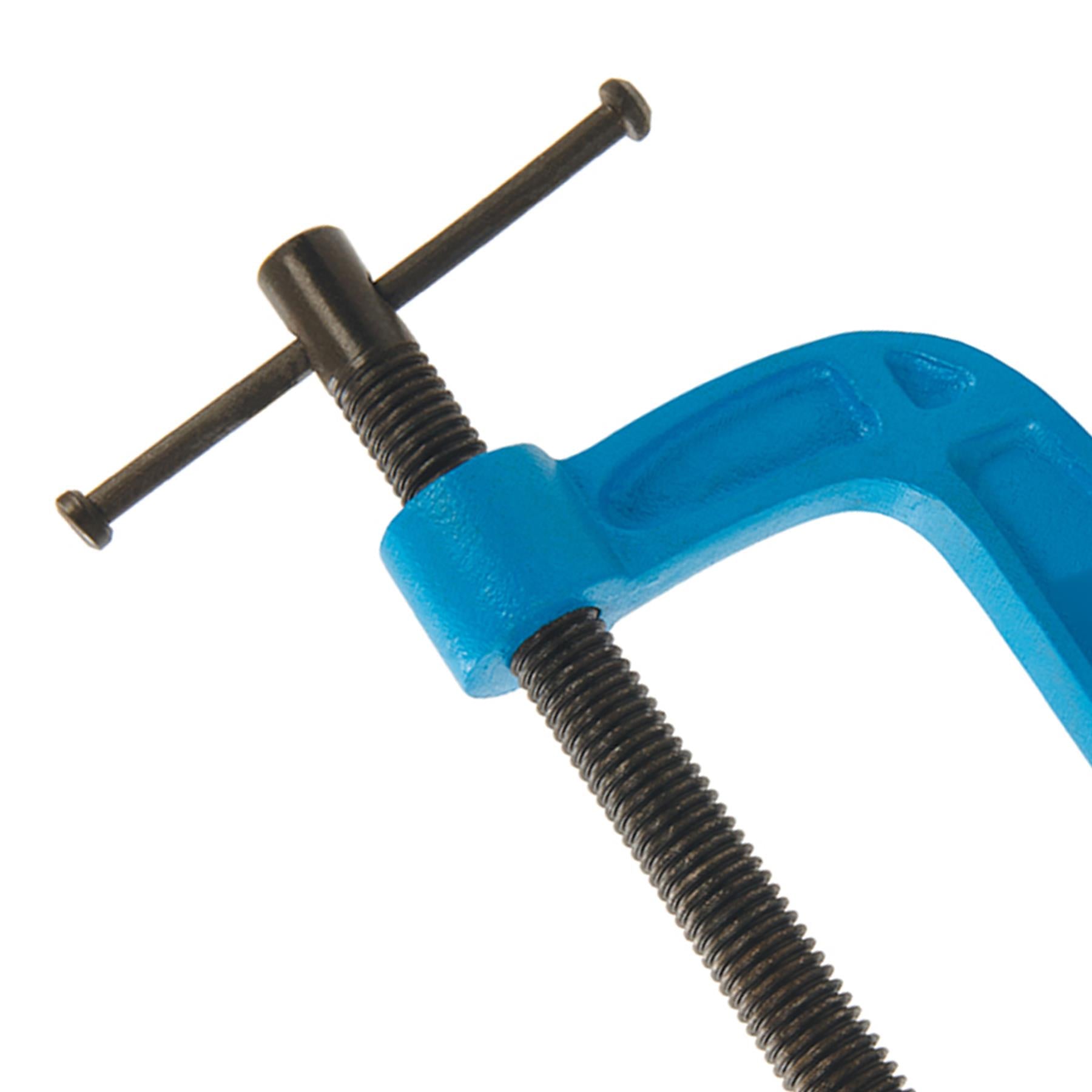 Light Duty G Clamp Cast Iron Frame With Black Phosphate Thread Coating 75mm