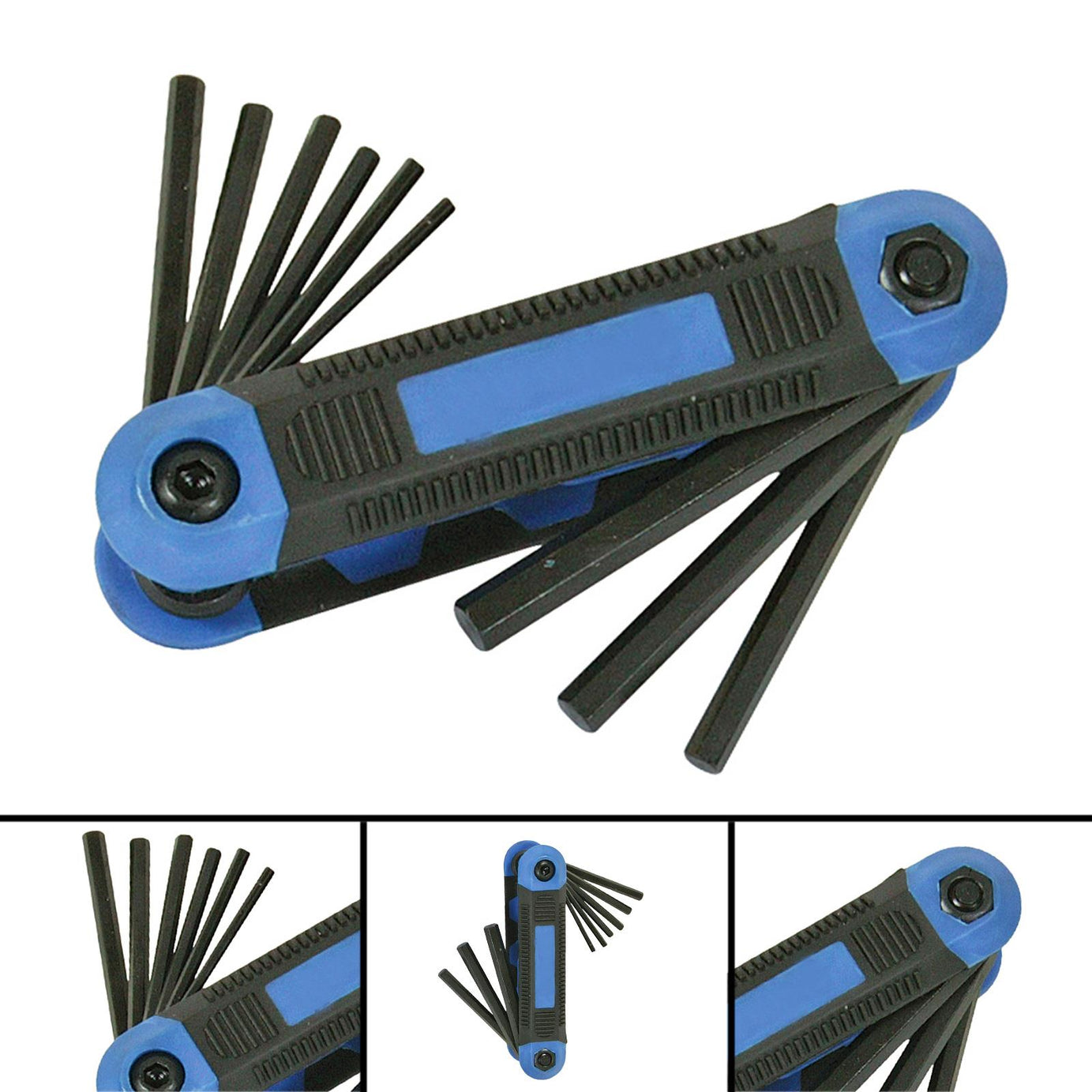 9Pce Hex Key Imperial Expert Tool 5/64" - 1/4" Hardened Chrome Vanadium Steel