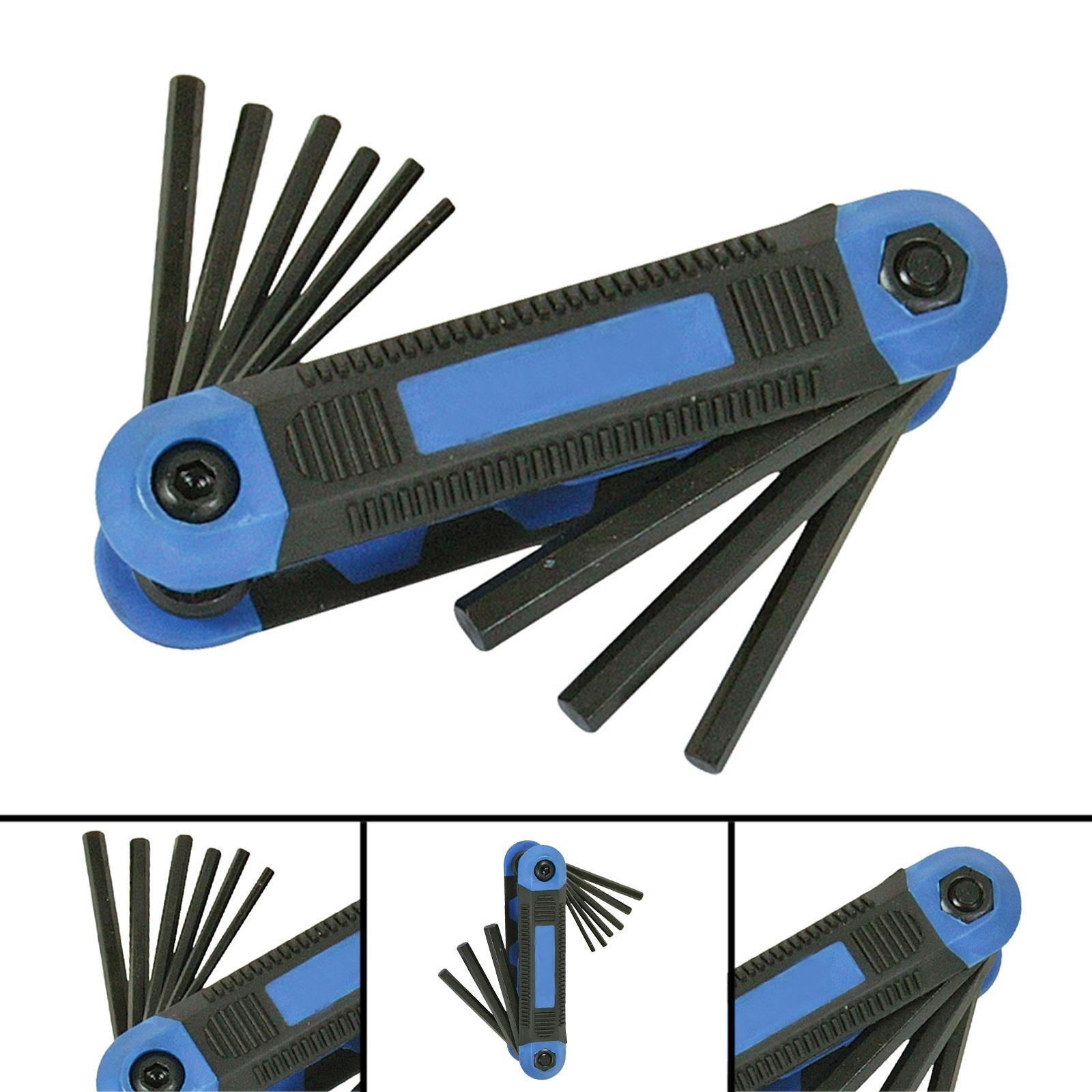 9Pce Hex Key Imperial Expert Tool 5/64" - 1/4" Hardened Chrome Vanadium Steel