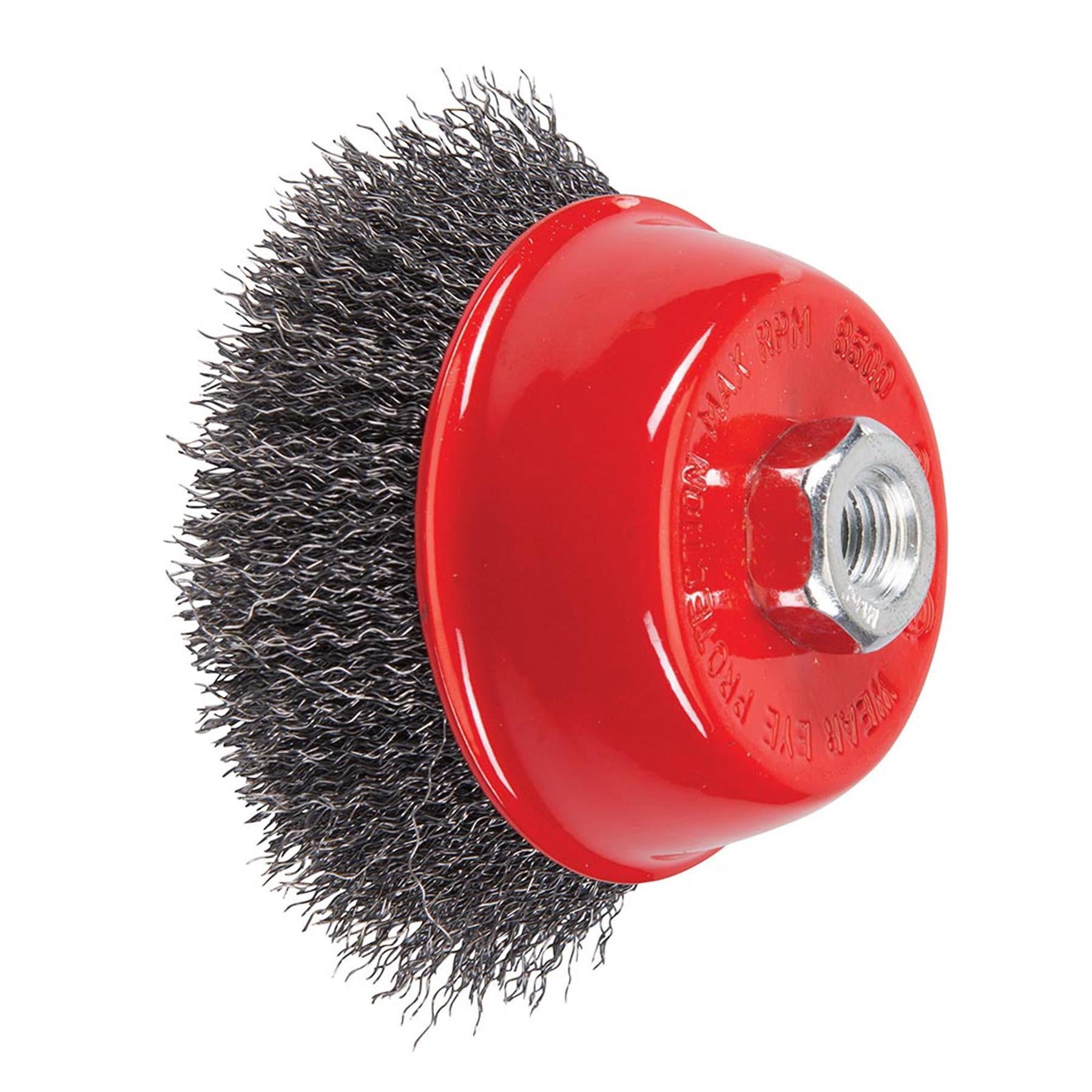 Steel Crimp Cup 100mm Wire Brush M14 Rust Removal For Metal And Stone Working
