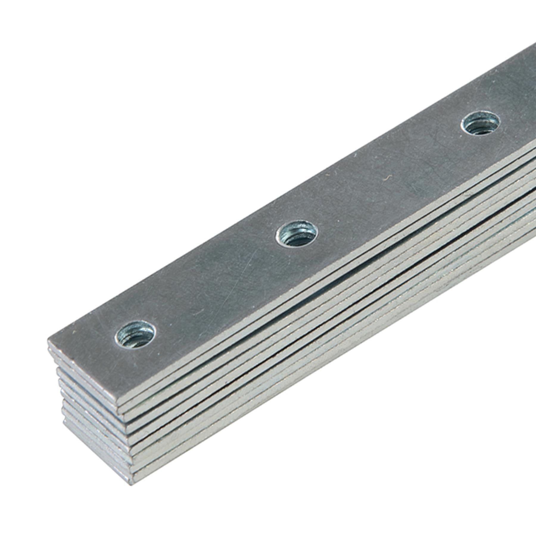 10x Mending Plates Zinc Plated With Offset Fixing Holes For Timber Repair 100mm