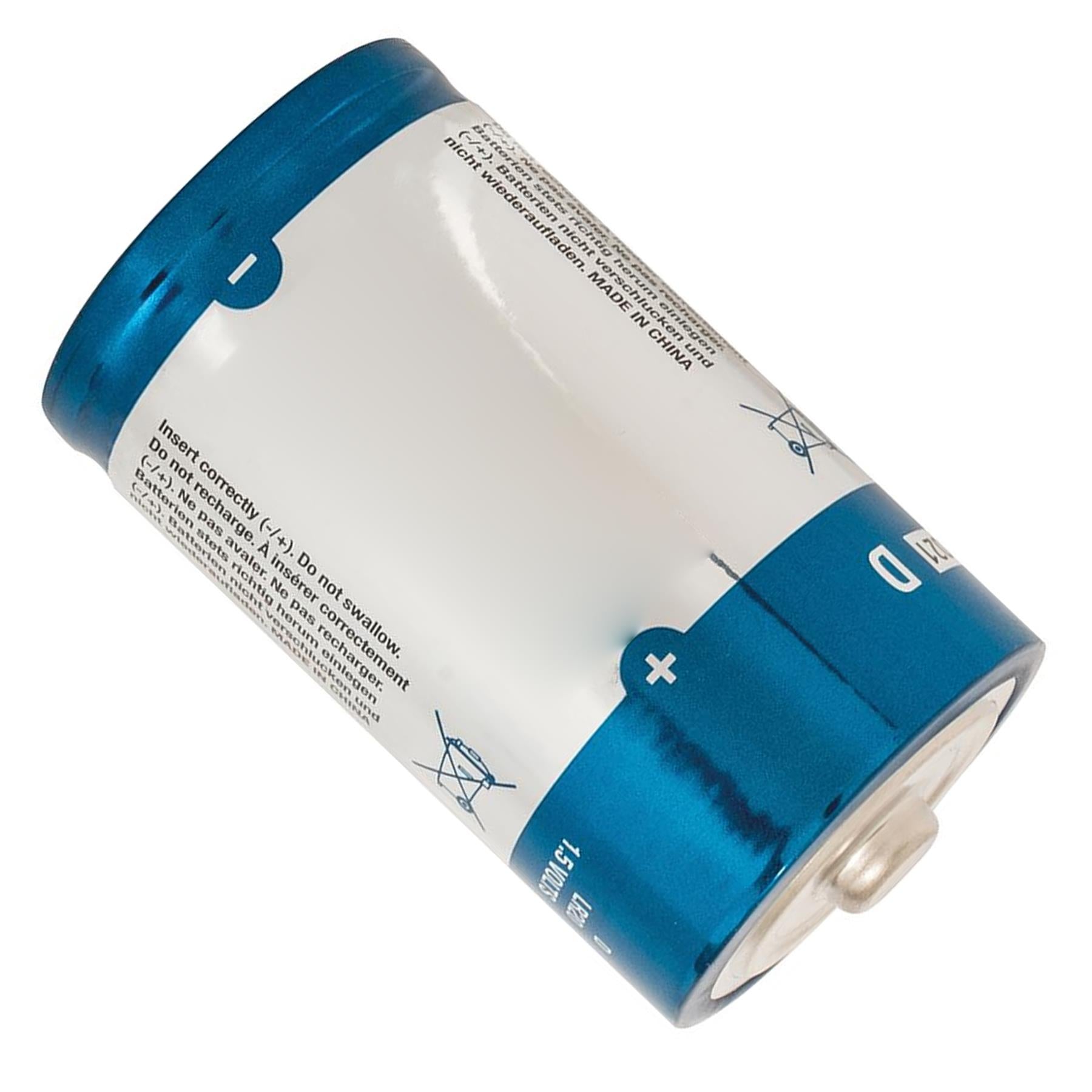 Long lasting high performance D-Type Super Alkaline Battery LR20 2pk 0% Mercury