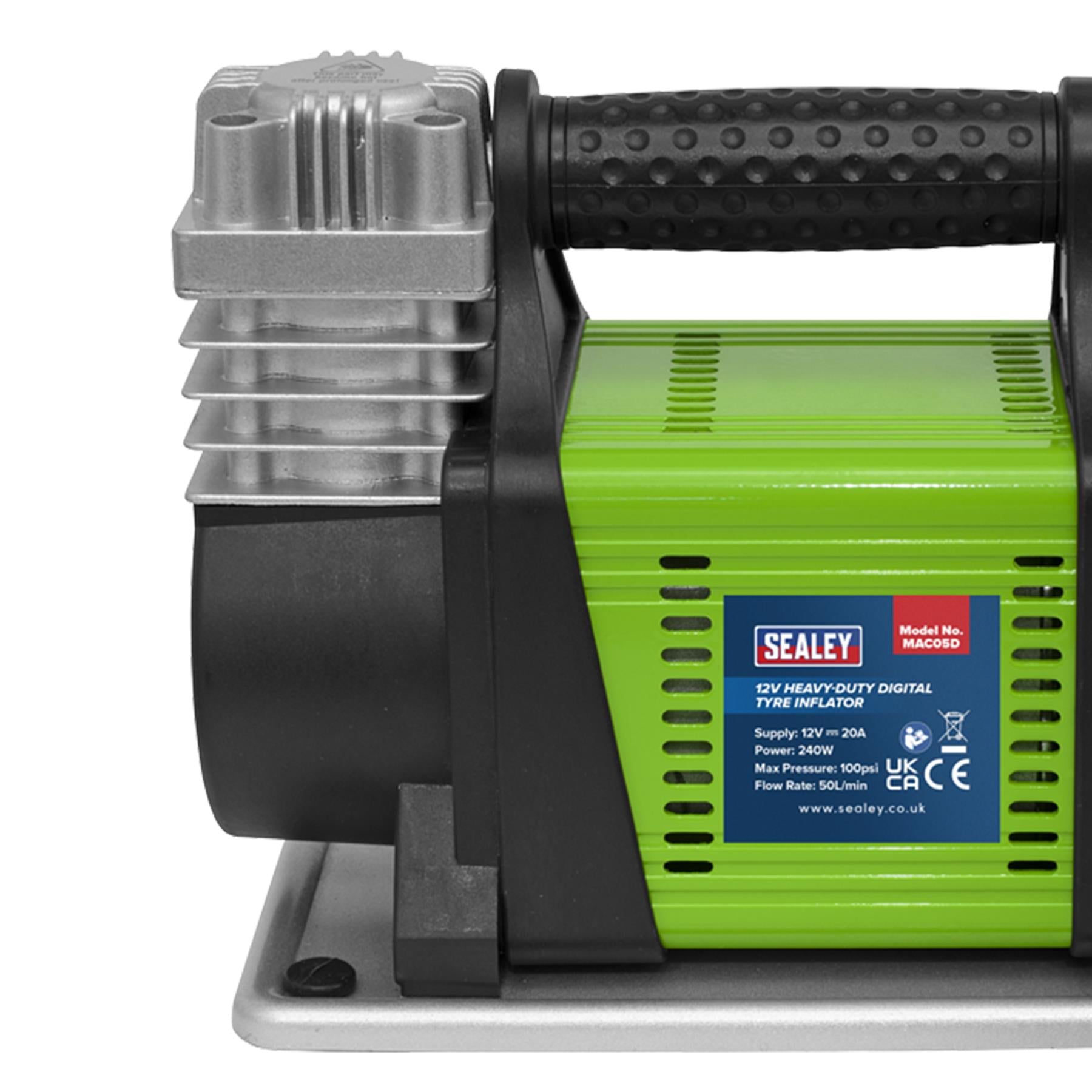 Sealey Digital Tyre Inflator 12V Heavy-Duty