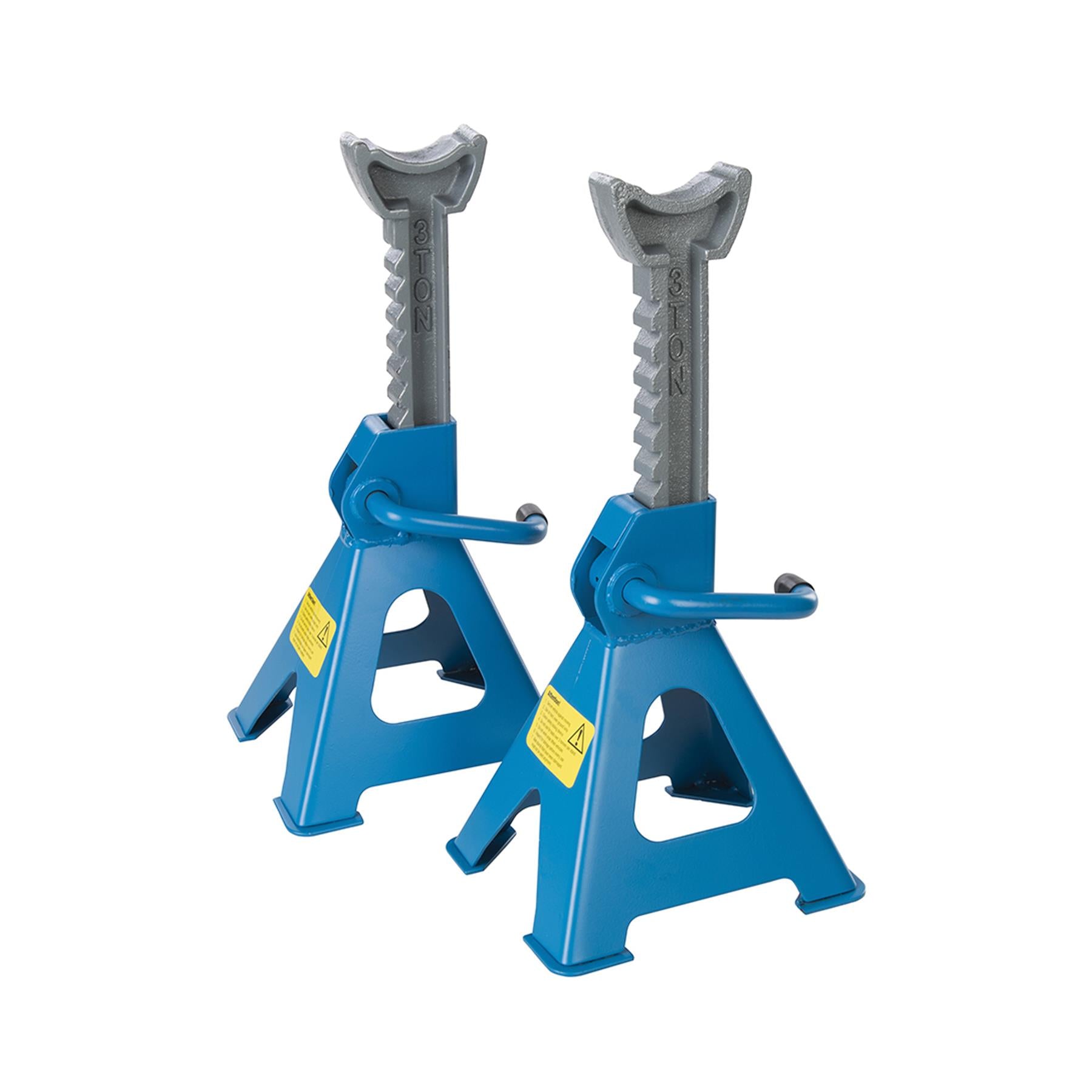 3 Tonne Axle Stand Set 2Pce Car Jack Garage Tools Ratchet Action Quick Adjust