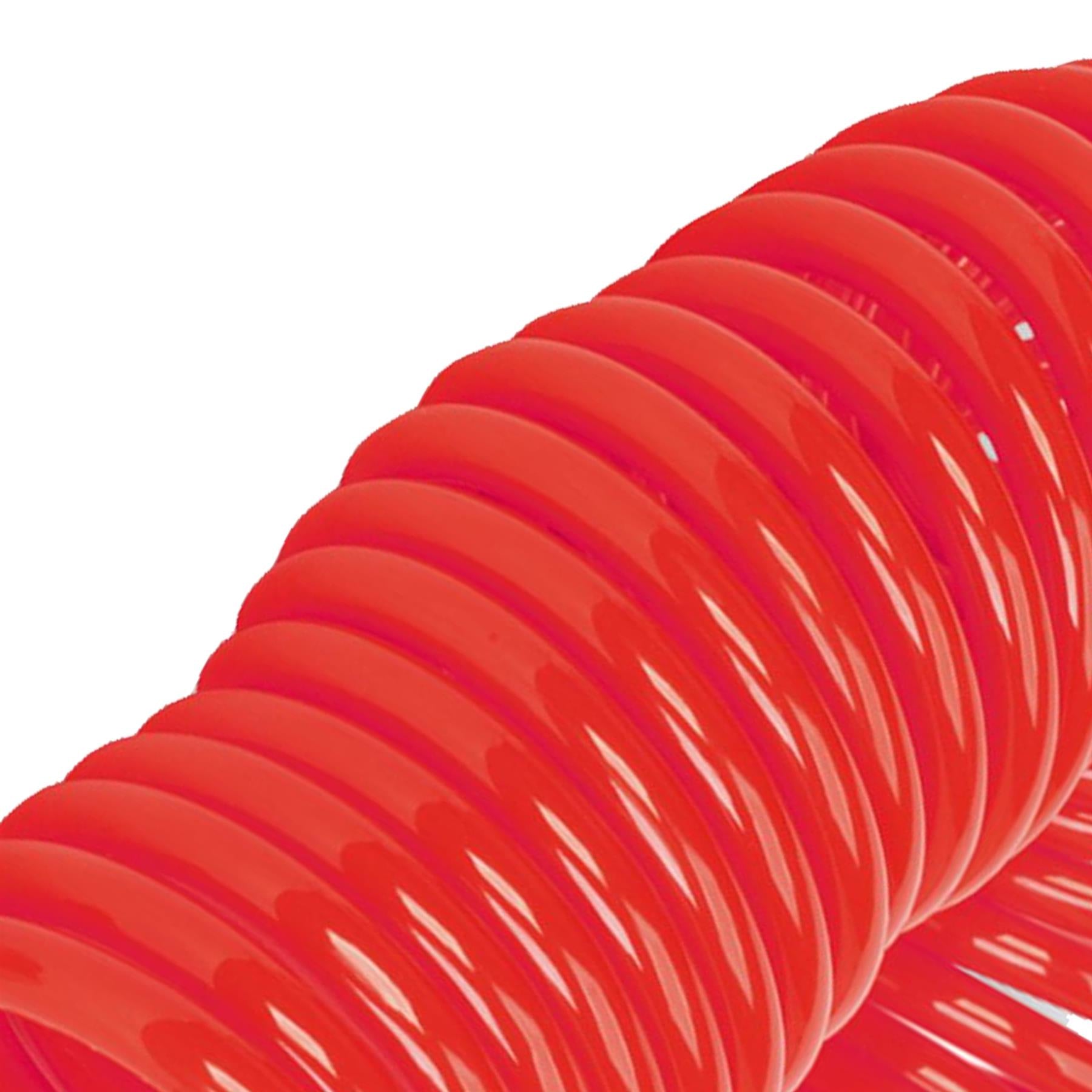 Sealey PU 10m x Ø6mm Coiled Air Hose Polyurethane Recoil with 1/4"BSP Unions