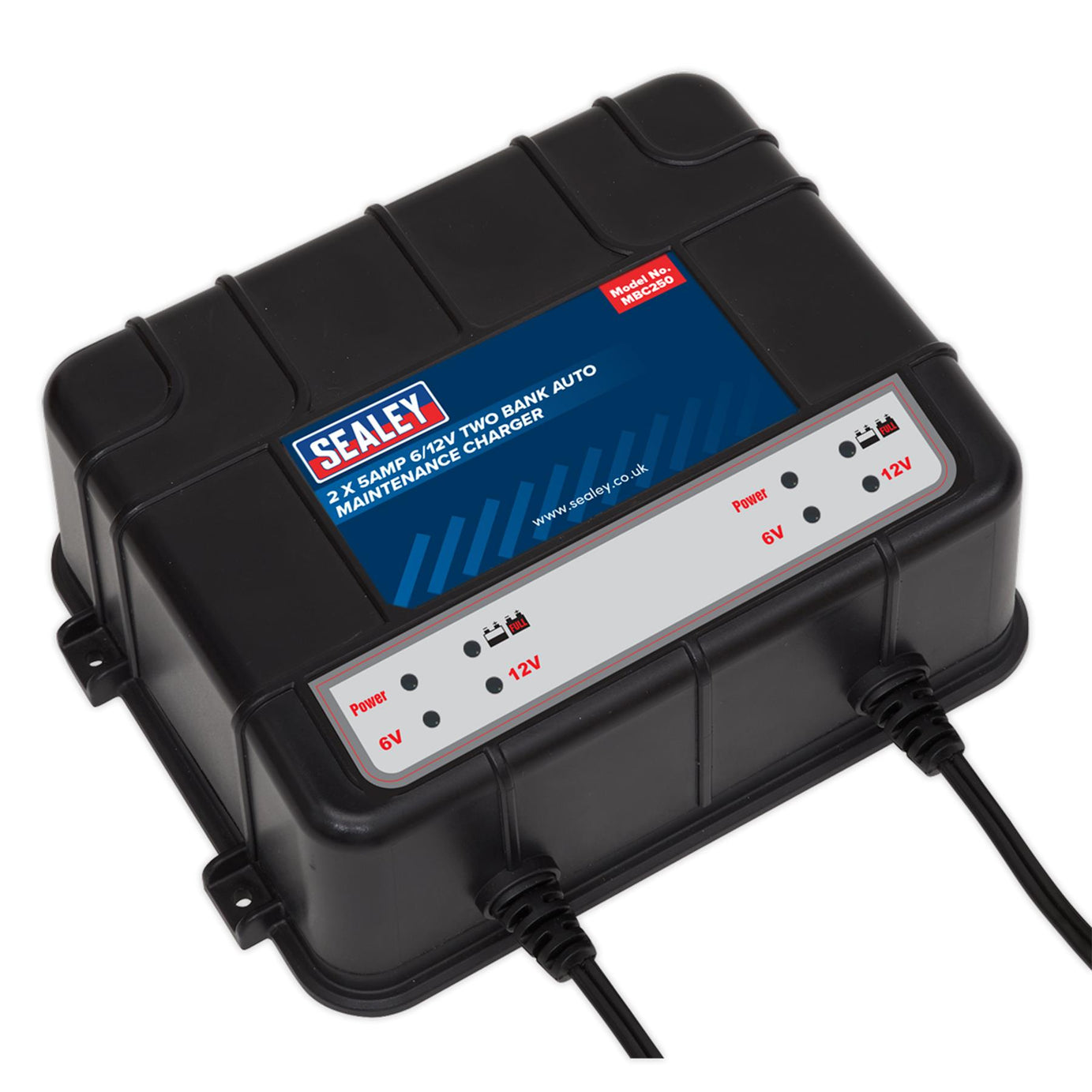 Sealey Two Bank 6/12V 10Amp (2 x 5A) Auto Maintenance Charger