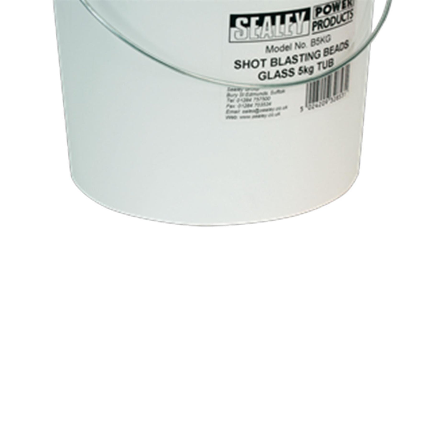 Sealey Shot Blasting Beads Glass 5kg Plastic Tub
