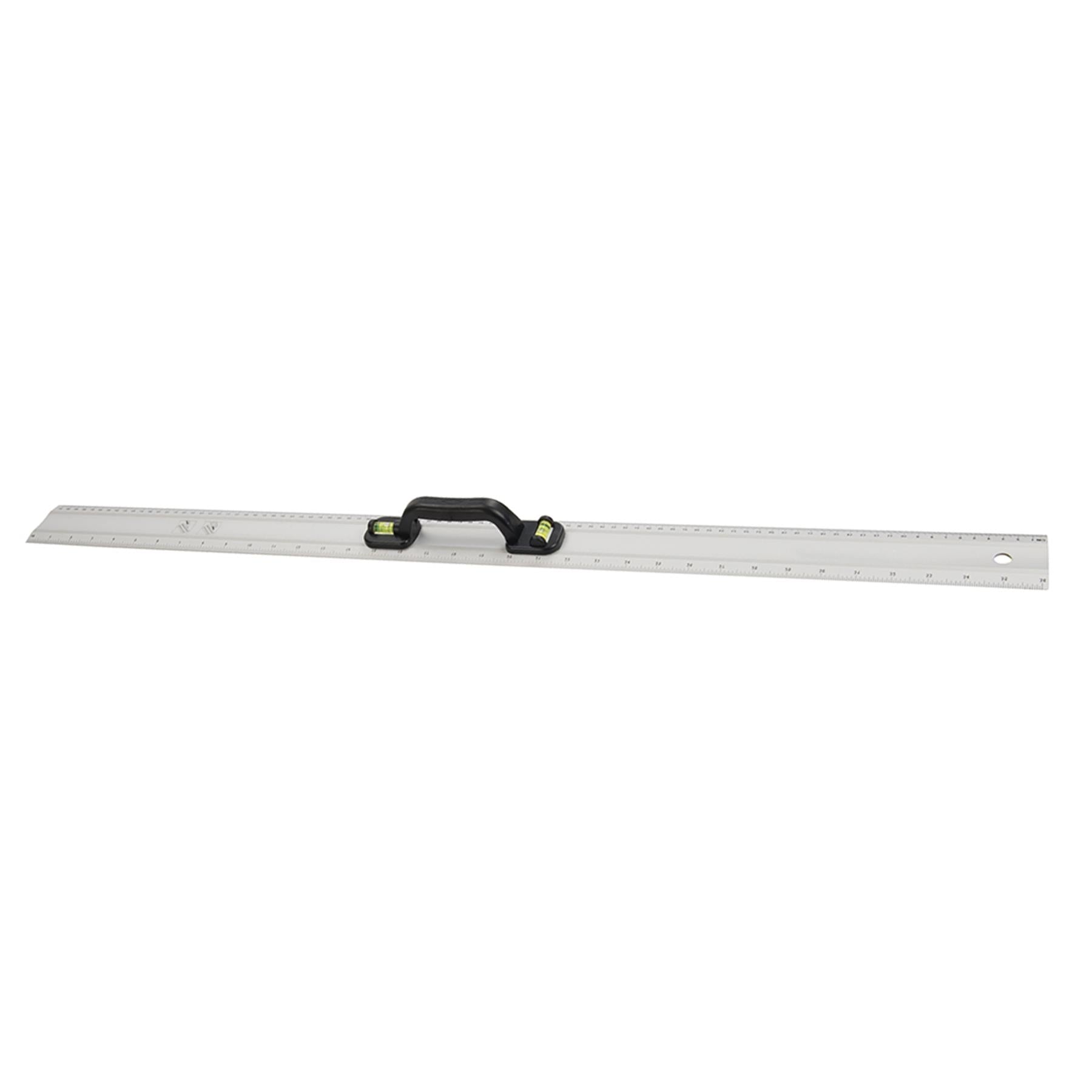 Aluminium Rule Spirit Level Ruler Straight Edge - 900mm With Rebated Edge