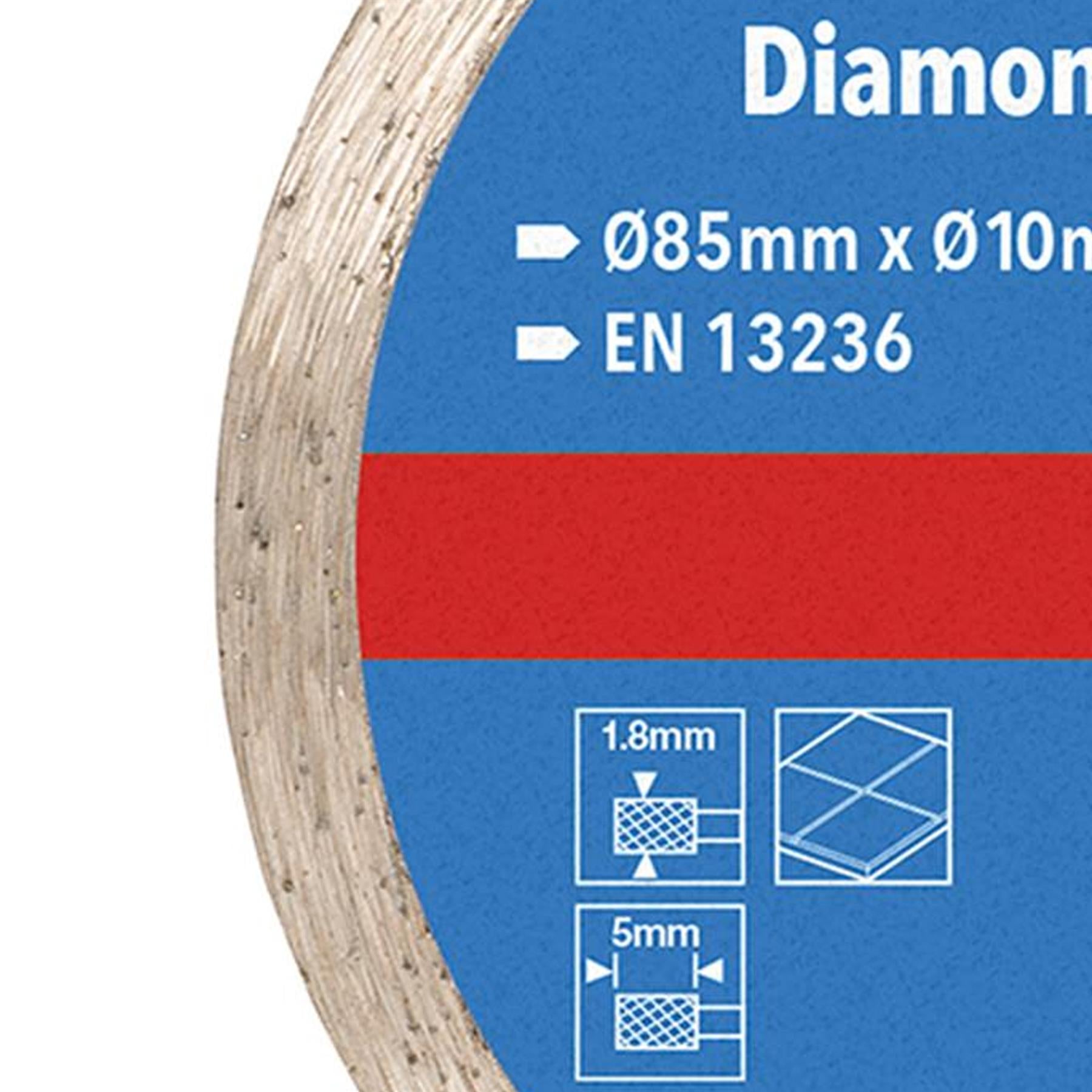 Diamond Mini Saw Blade 85mm Dia - 10mm Bore For Cutting Wall And Floor Tiles