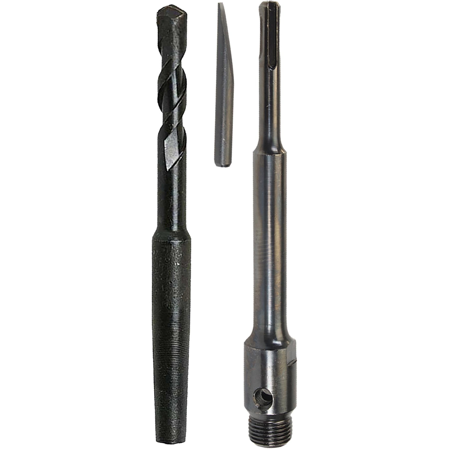TCT Core Drill Bit 80mm Hole Saw Masonry Stone Brick SDS Plus 200mm Shaft Pilot