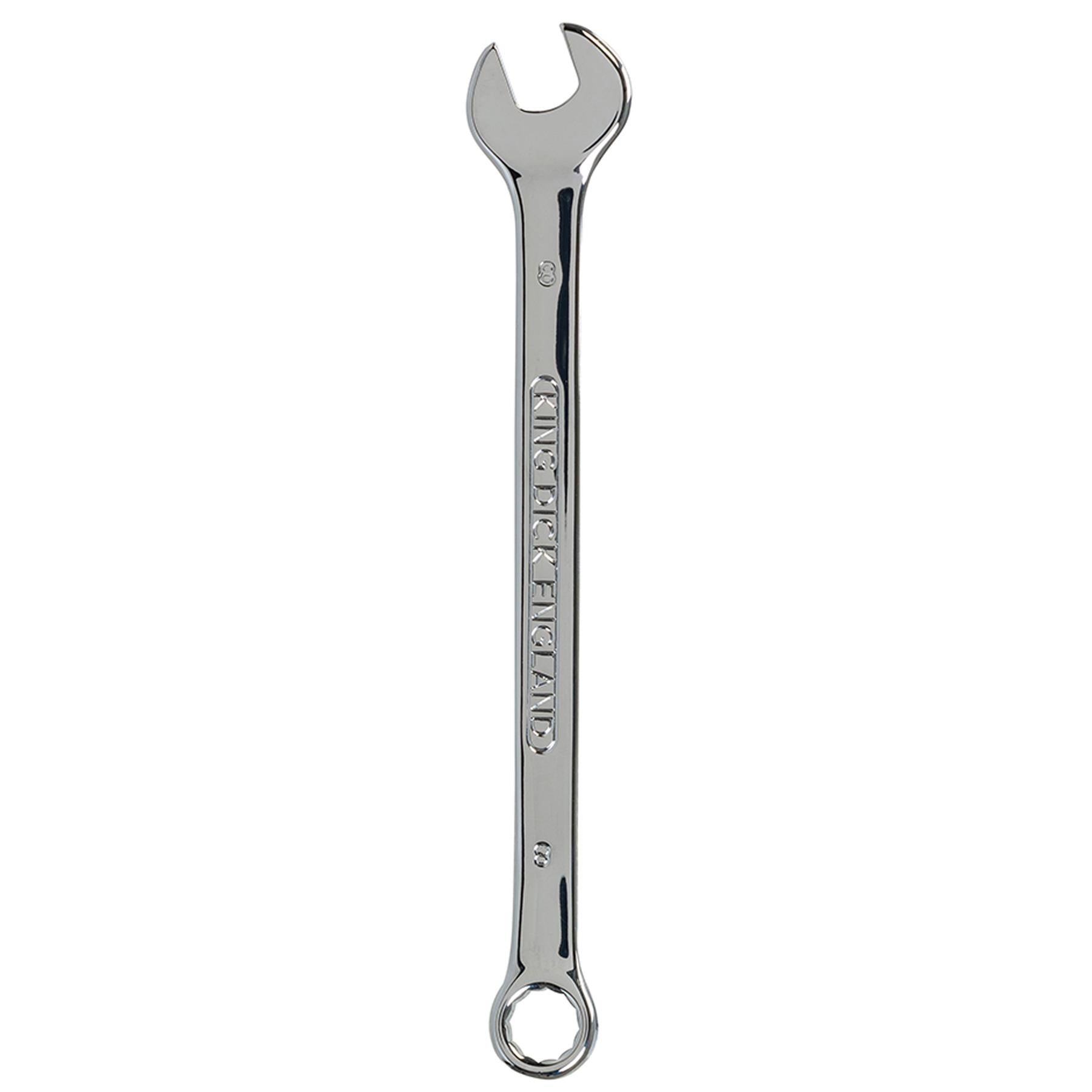 King Dick metric 8 MM polished chrome combination spanner wrenches spanners
