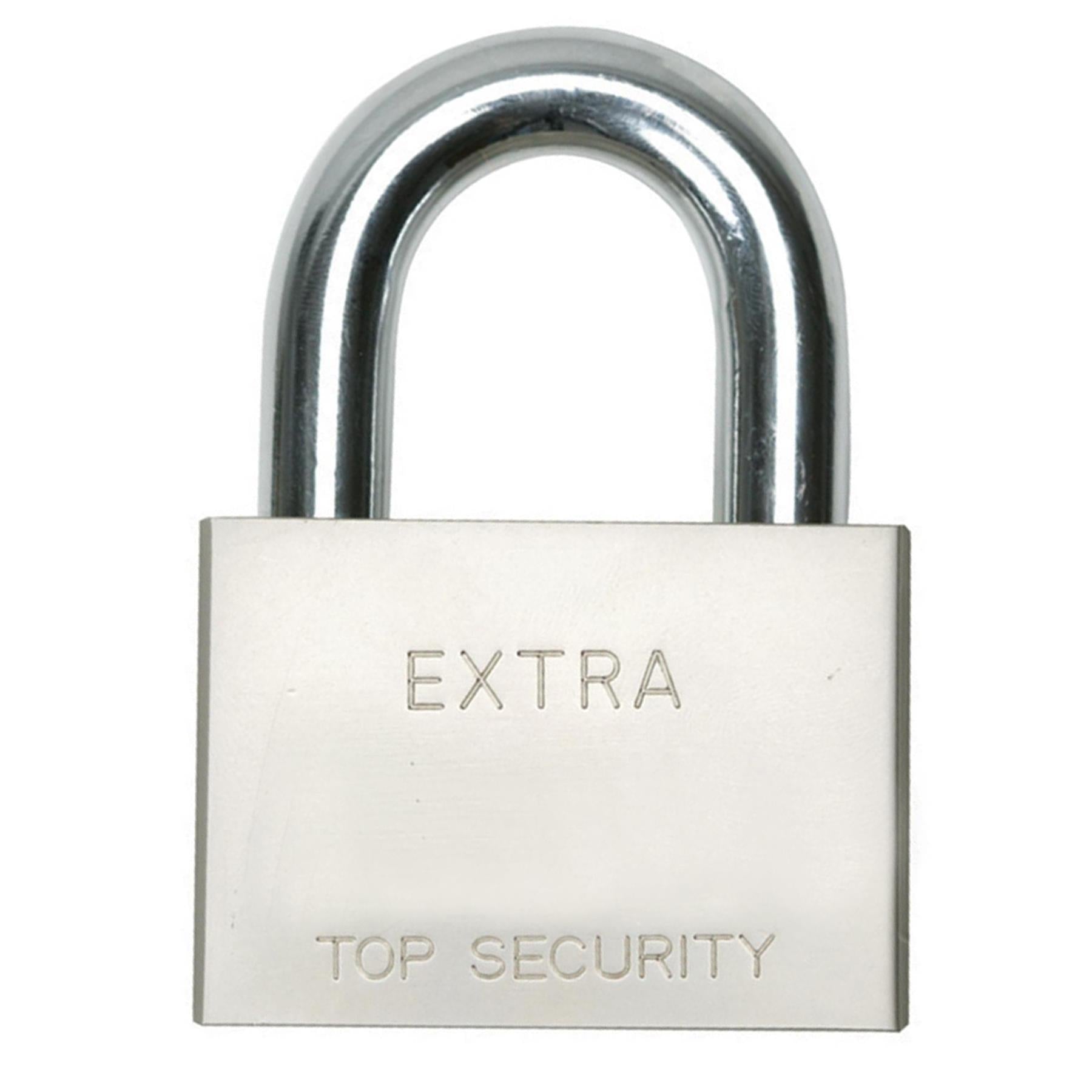 Heavy Duty Steel Padlock - 40mm Strong Home Office Travel Safety Security 3 Keys