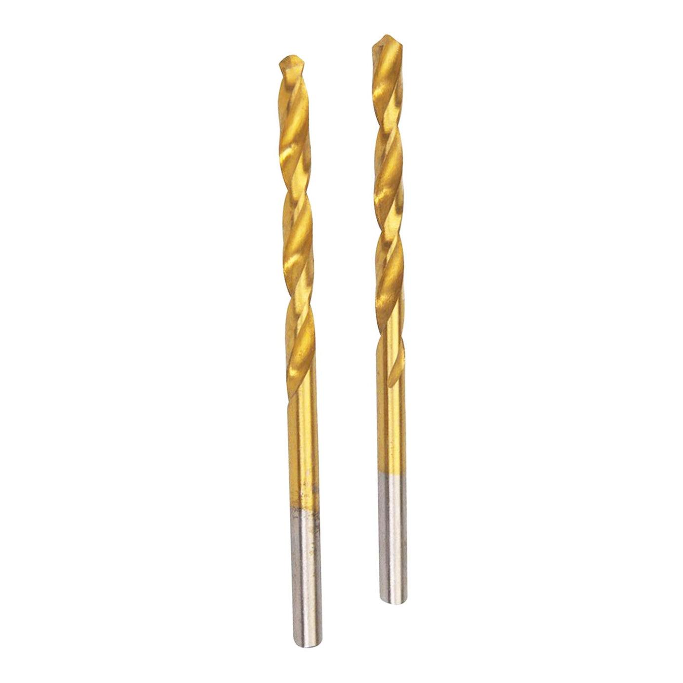 2Pk Hss Titanium-Coated Drill Bits 4.0mm Durable High Speed Metal Wood Plastic