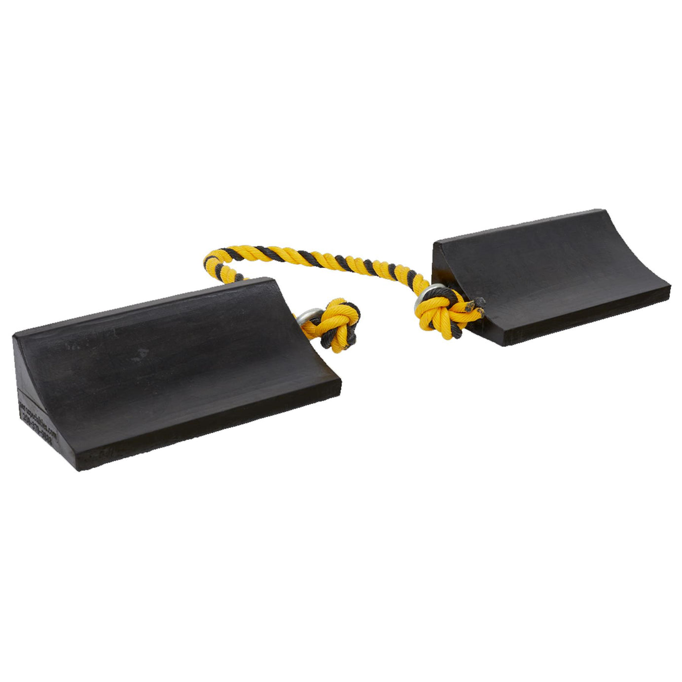 Rubber Wheel Chocks Heavy-Duty - Pair  Durable 2.1kg rubber wheel chocks Sealey