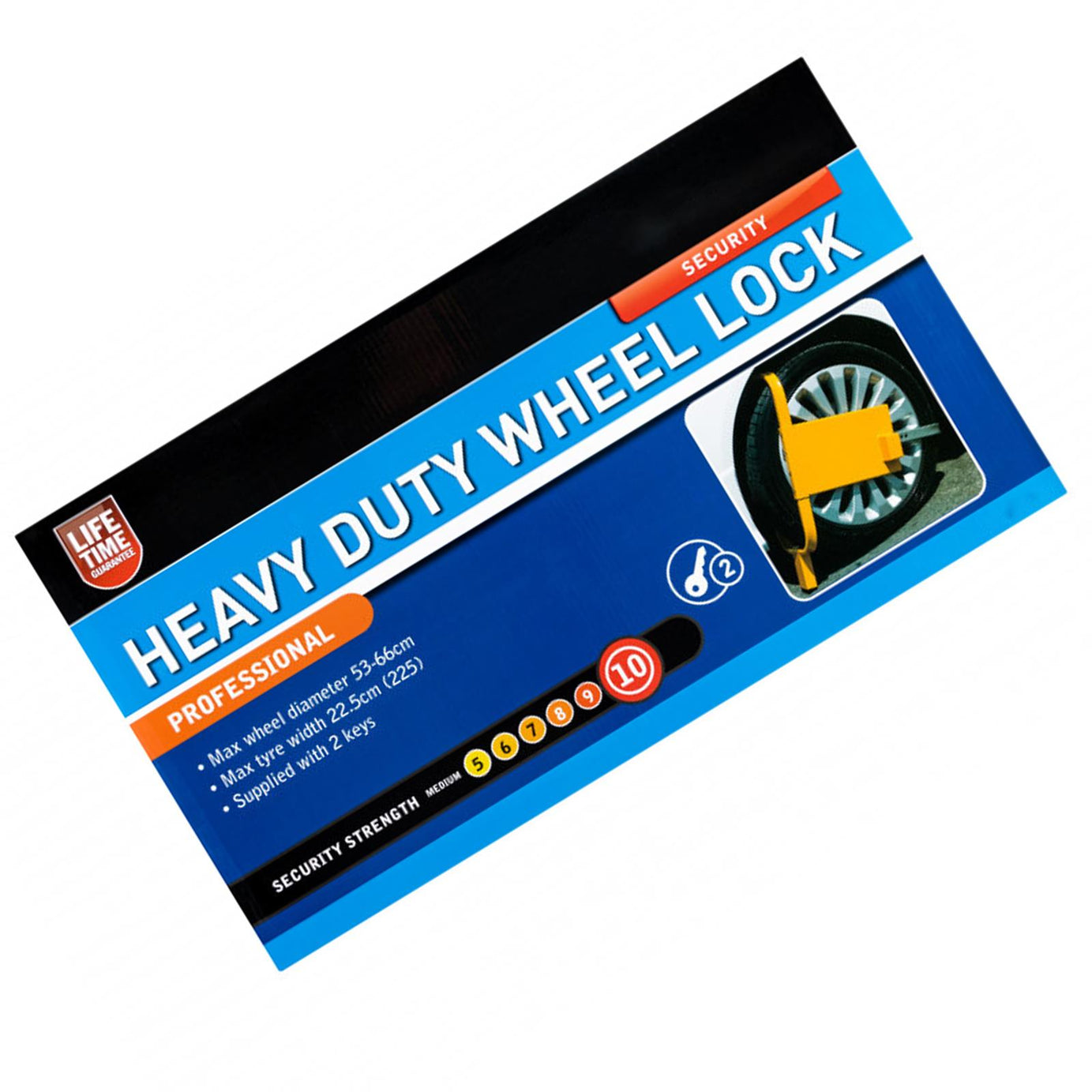 Heavy Duty Wheel Lock Security Clamp Car Van Caravan Motorhome BlueSpot 2 Keys