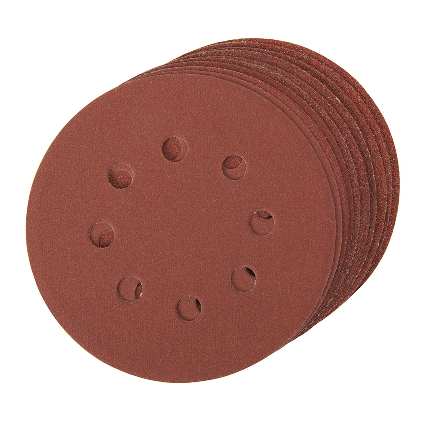Hook & Loop Punched Disc 125mm 10Pk 4 X 60G, 2 X 80G, 2 X 120G & 2 X 240 Grit