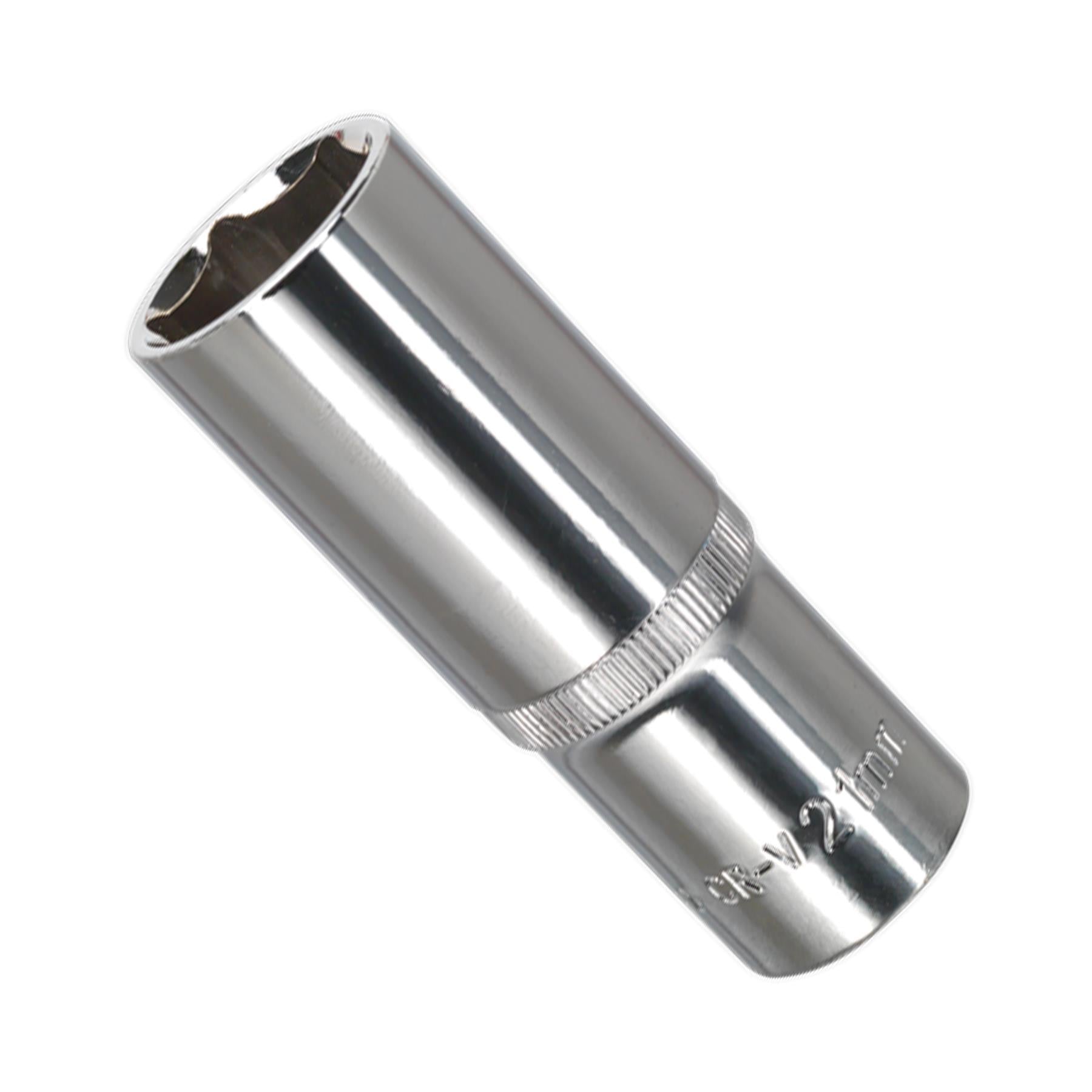 Sealey WallDrive Socket 21mm Deep 1/2"Sq Drive Fully Polished