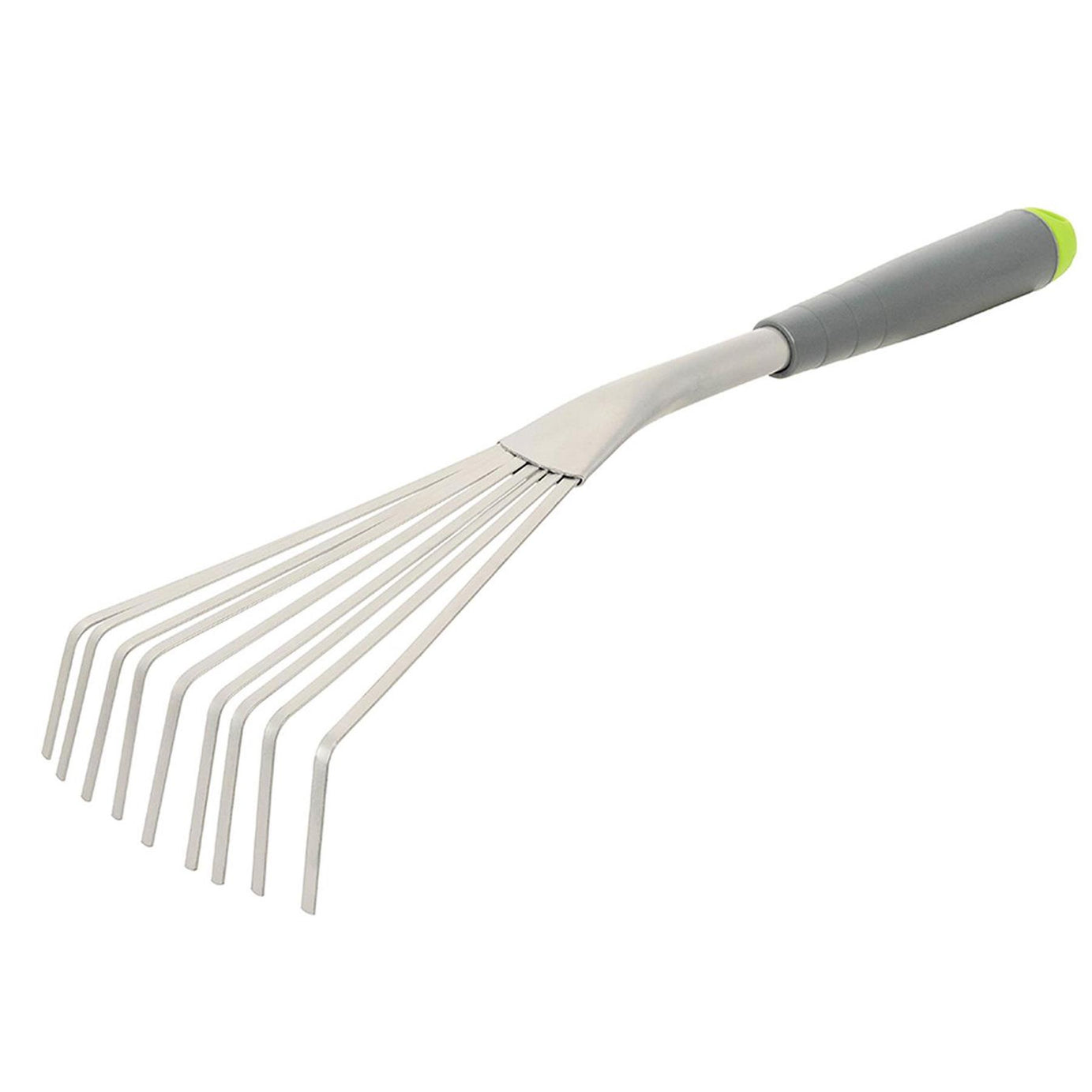 Hand Shrub Rake 390mm Gardening Tool Corrosion-Resistant Nine-Teeth Fan Rake