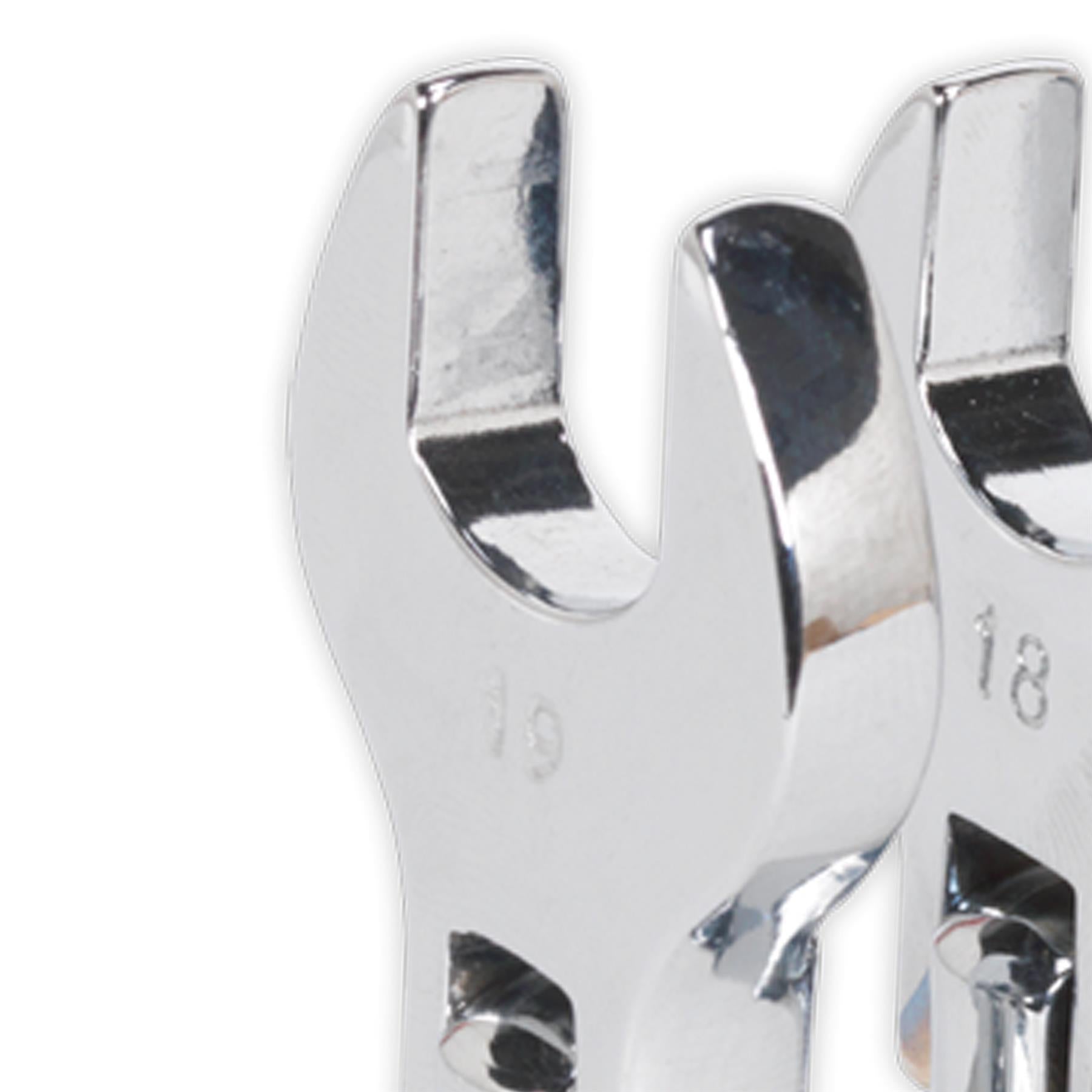 Sealey Flexible Crow's Foot Open-End Spanner Set 10pc 3/8"Sq Dr MM