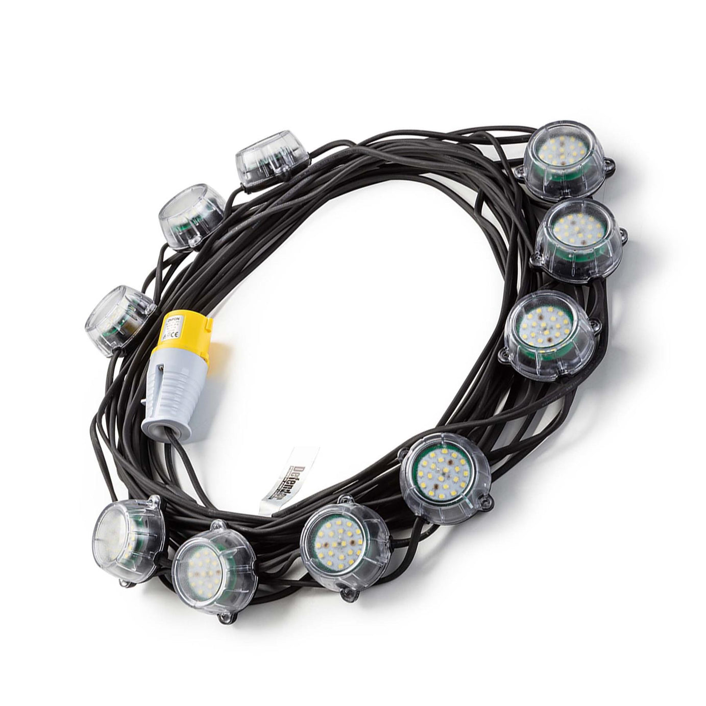 Defender 22m Heavy Duty LED Encapsulated Festoon String Lights 50W 110V 50W