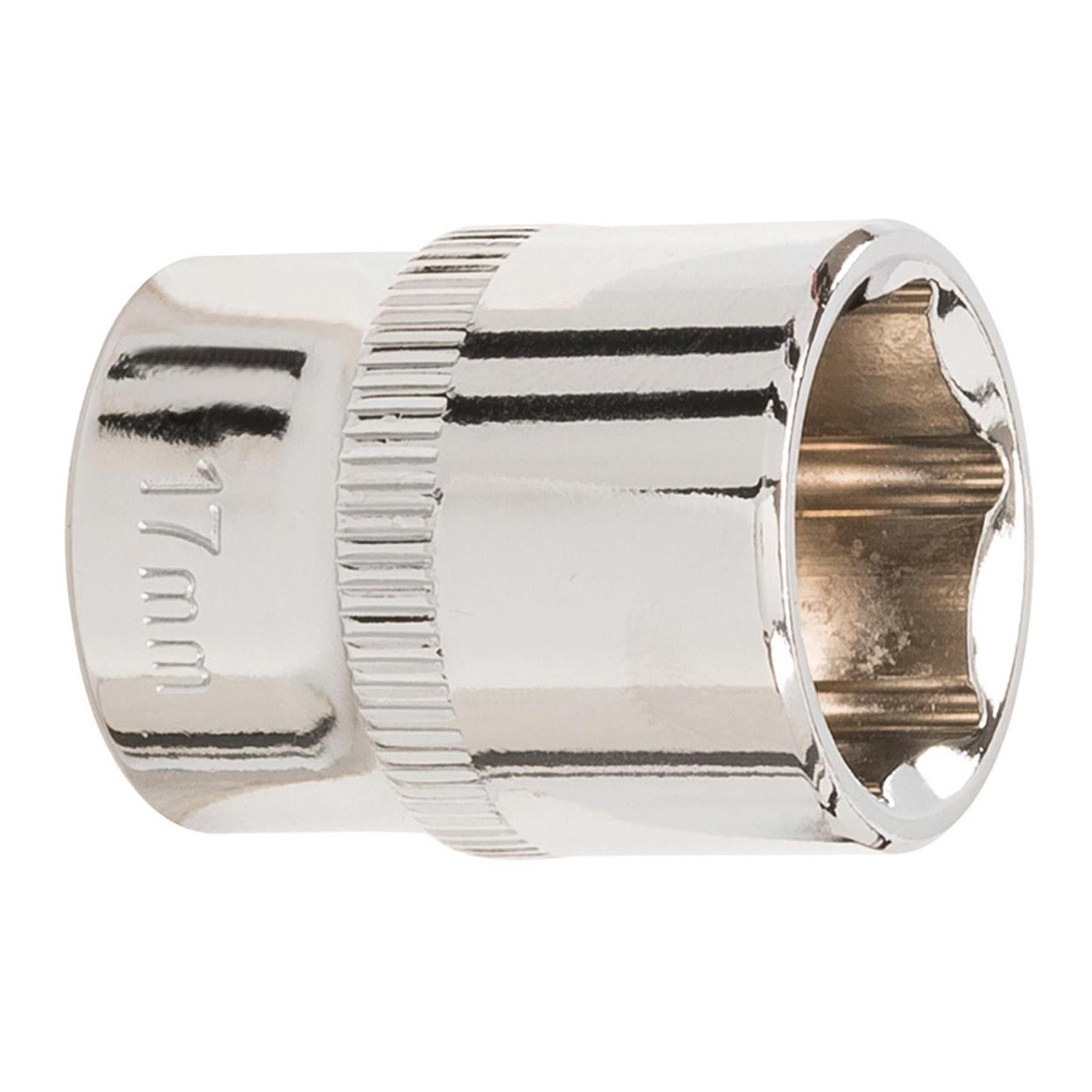 Socket 3/8" Drive Metric Hex Square 17mm Individual Hex Polished Crv Tool