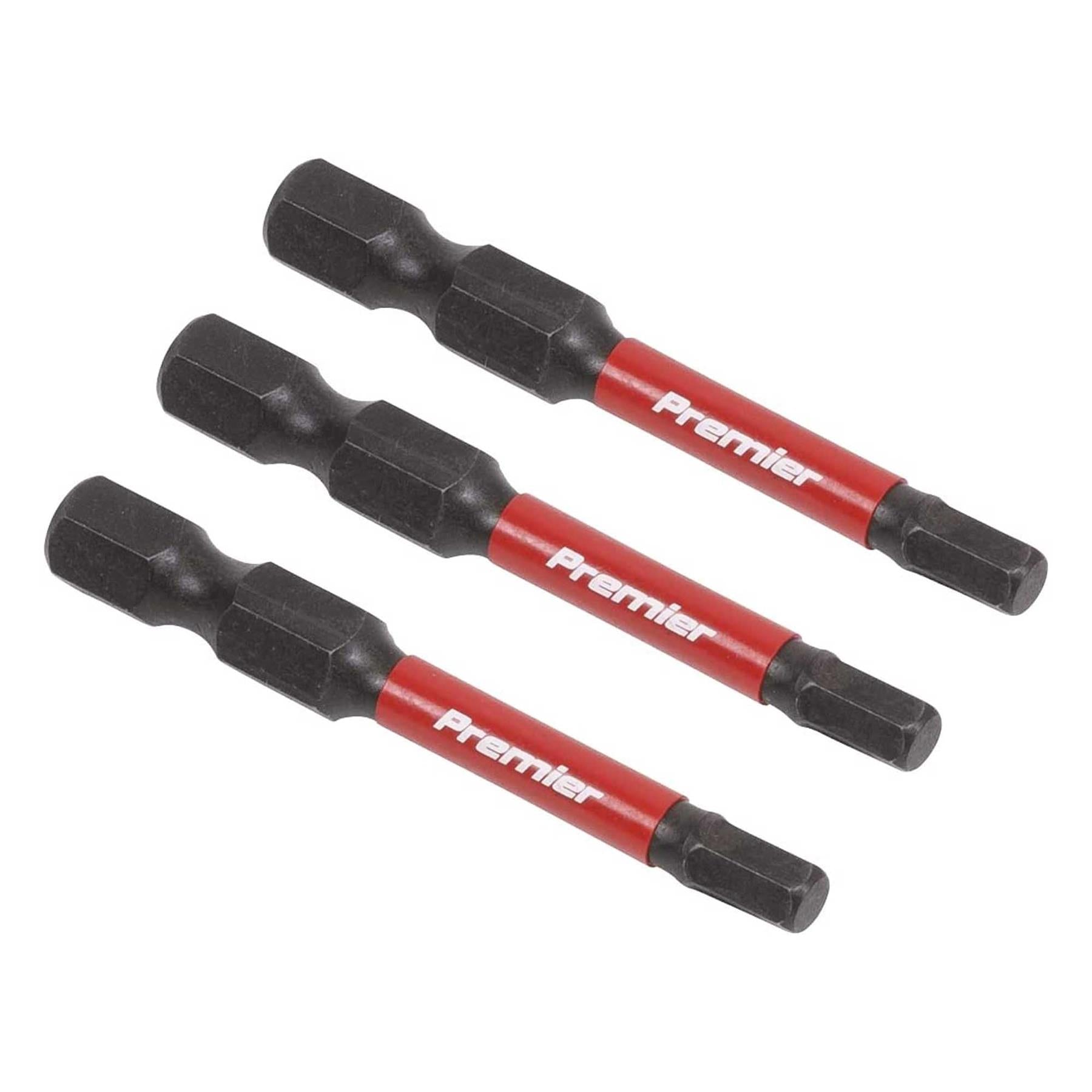 Hex 4mm Impact Power Tool Bits 50mm - 3pc