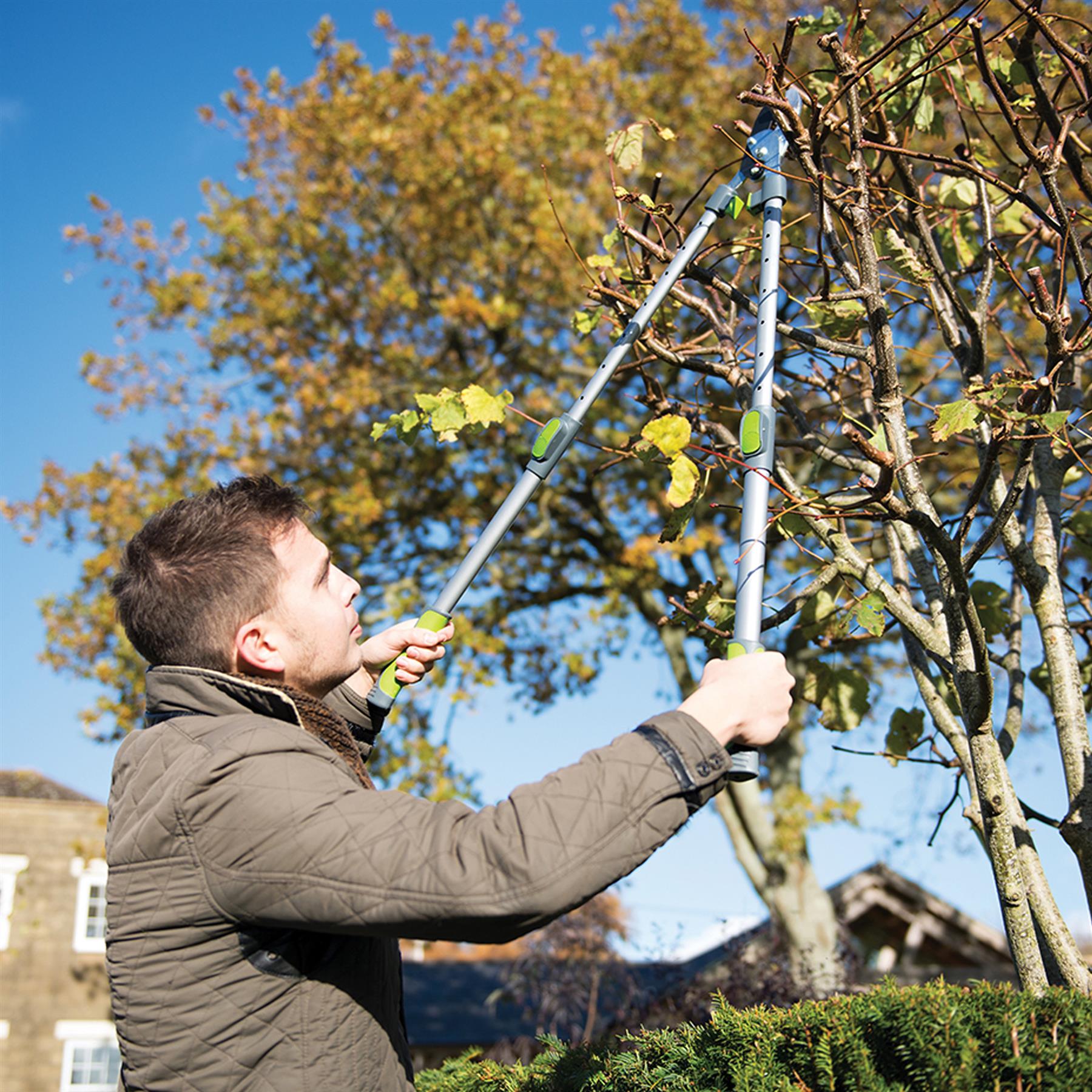 Telescopic Anvil Lopping Shears 645mm Gardening Tool Non-Slip Plastic Handles