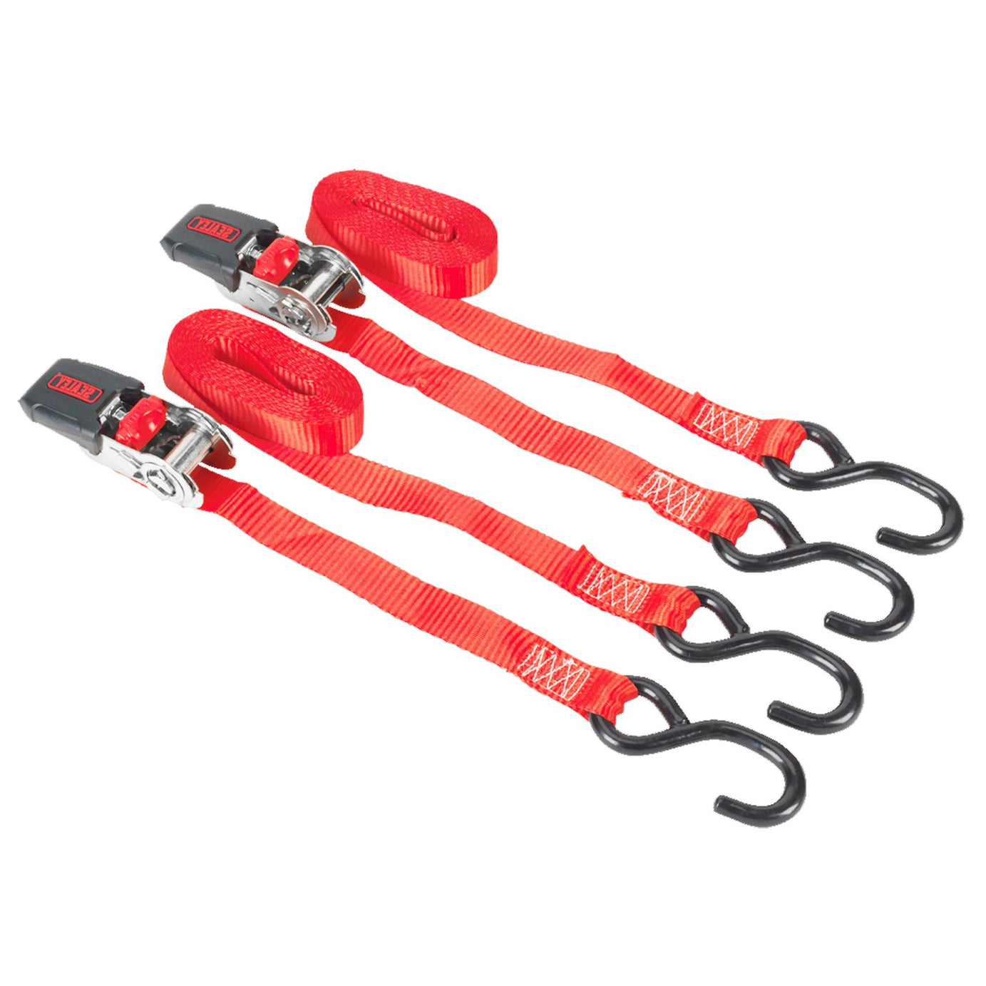 Sealey Ratchet Tie Down 25mm x 4m Poly Web 800kg Load Test - Pair