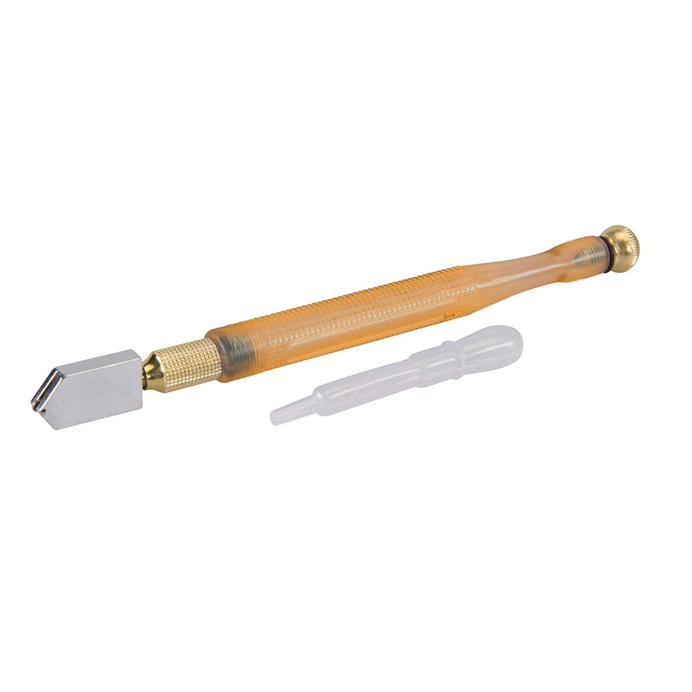 Lubricated Alloy Steel Glass Cutter 175mm Glazing Hardened Knurled Brass Grip