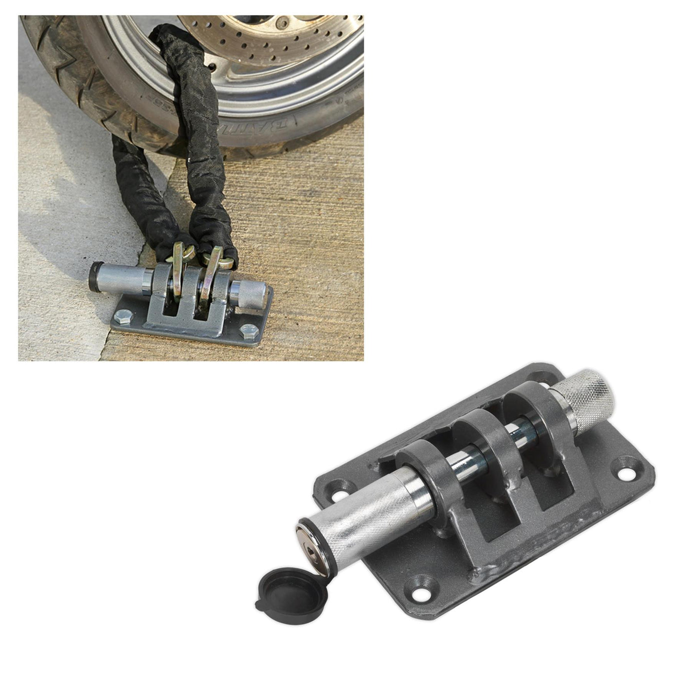 Sealey Motorcycle Locking Ground Anchor - 4 Security Bolts