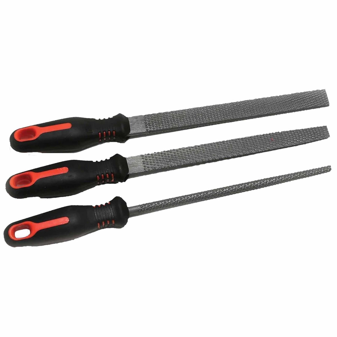 3pcs 8" / 200mm Wood Rasp File Set with Soft Grips Woodworking Carpentry
