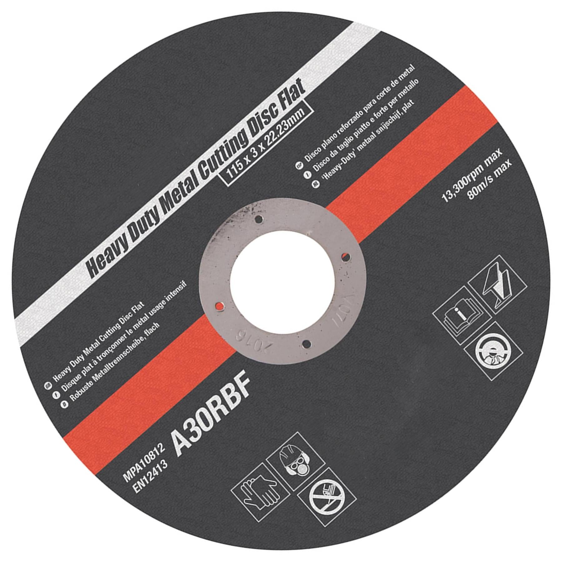 Heavy Duty Metal Slitting Cutting Disc Flat 115 X 3 X 22.23mm Premium Quality
