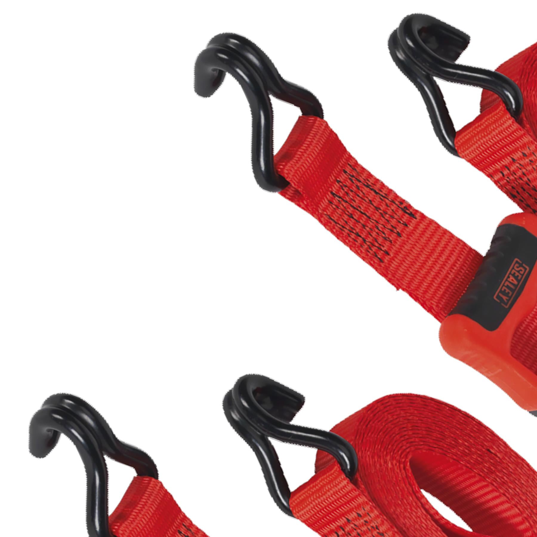 Sealey Ratchet Tie Down 32mmx4.9m Poly Web 1200kg - 1 Pair