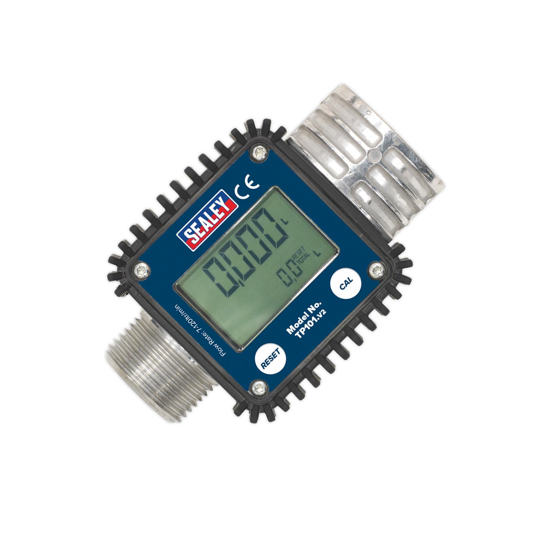 Sealey Digital Diesel & Fluid Flow Meter 28mm High LCD Display