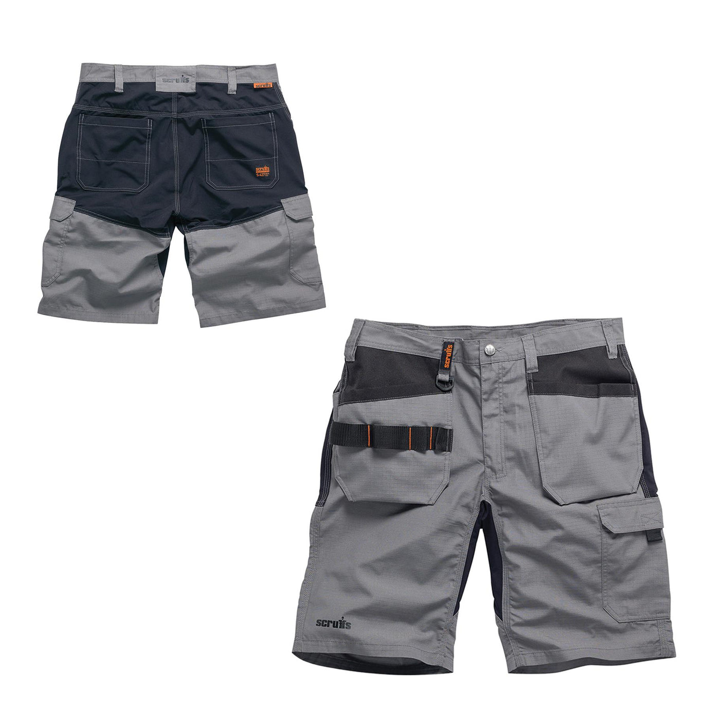 Scruffs Flex Holster Shorts Cargo Combat Pockets Hard Wearing Graphite 38 Waist