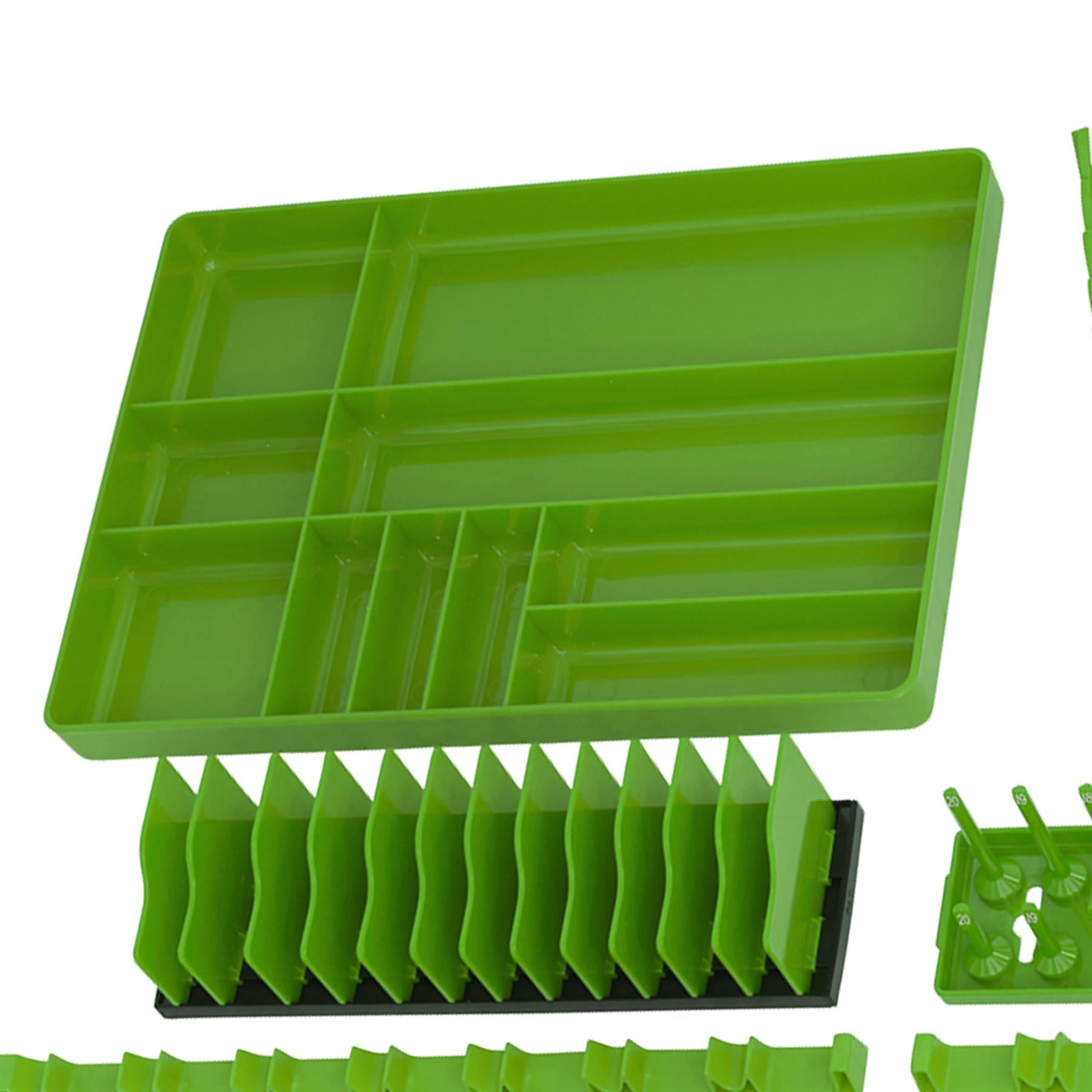 Sealey Tool Storage Organizer Set 9pc - Hi-Vis Green