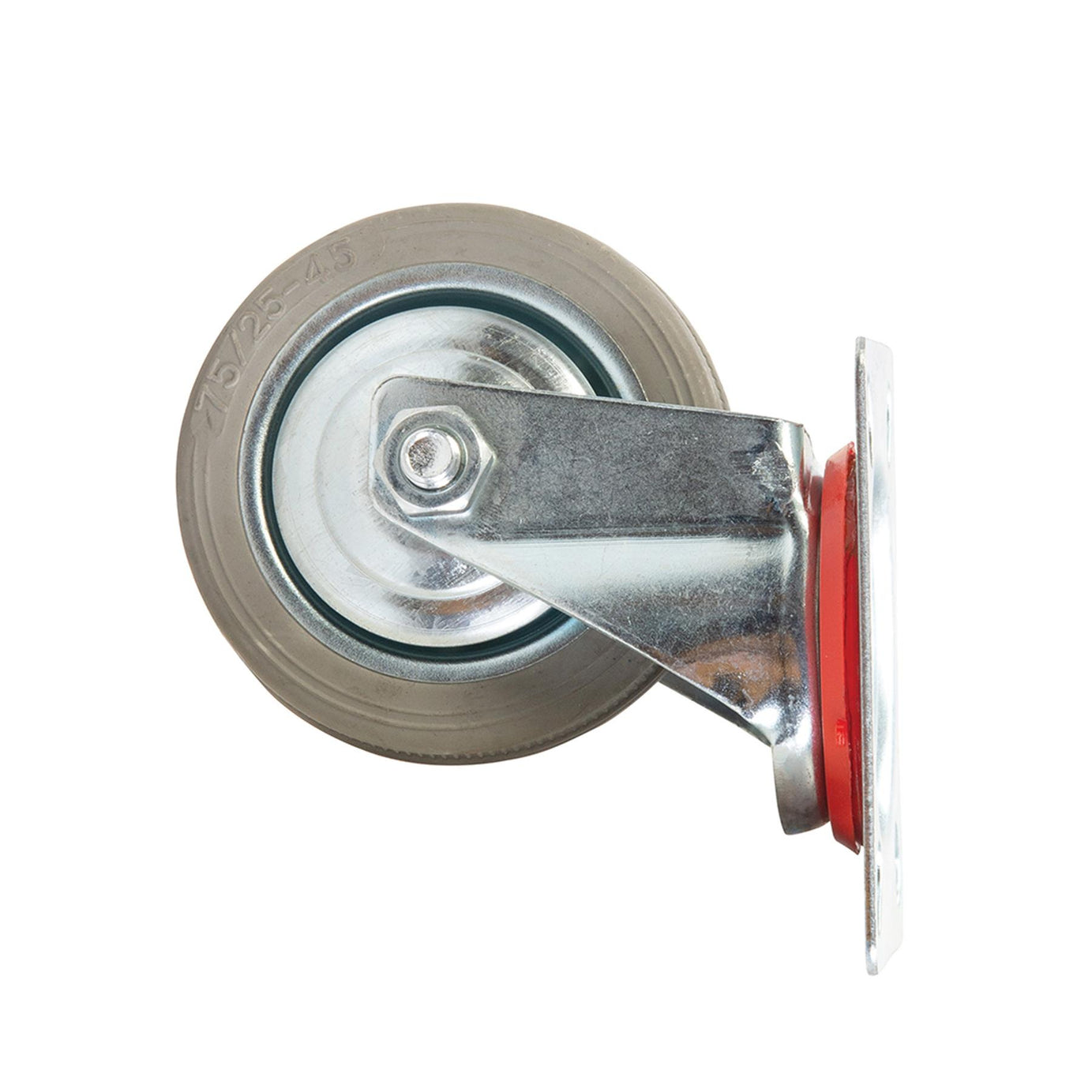 Swivel Wheel Rubber Castor - 75mm 50Kg With Non-Marking Tyre Swivel Action