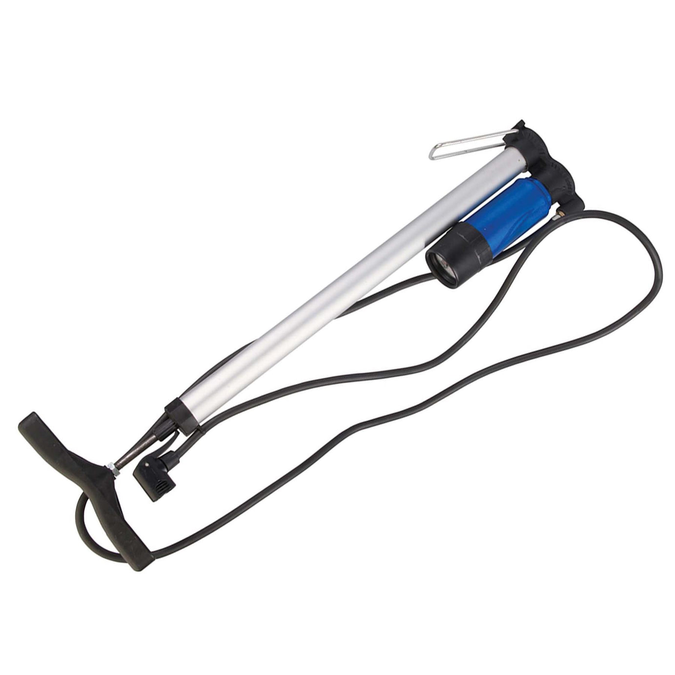 BICYCLE TRACK TYRE PUMP PRESTA SCHRADER WITH PRESSURE GAUGE