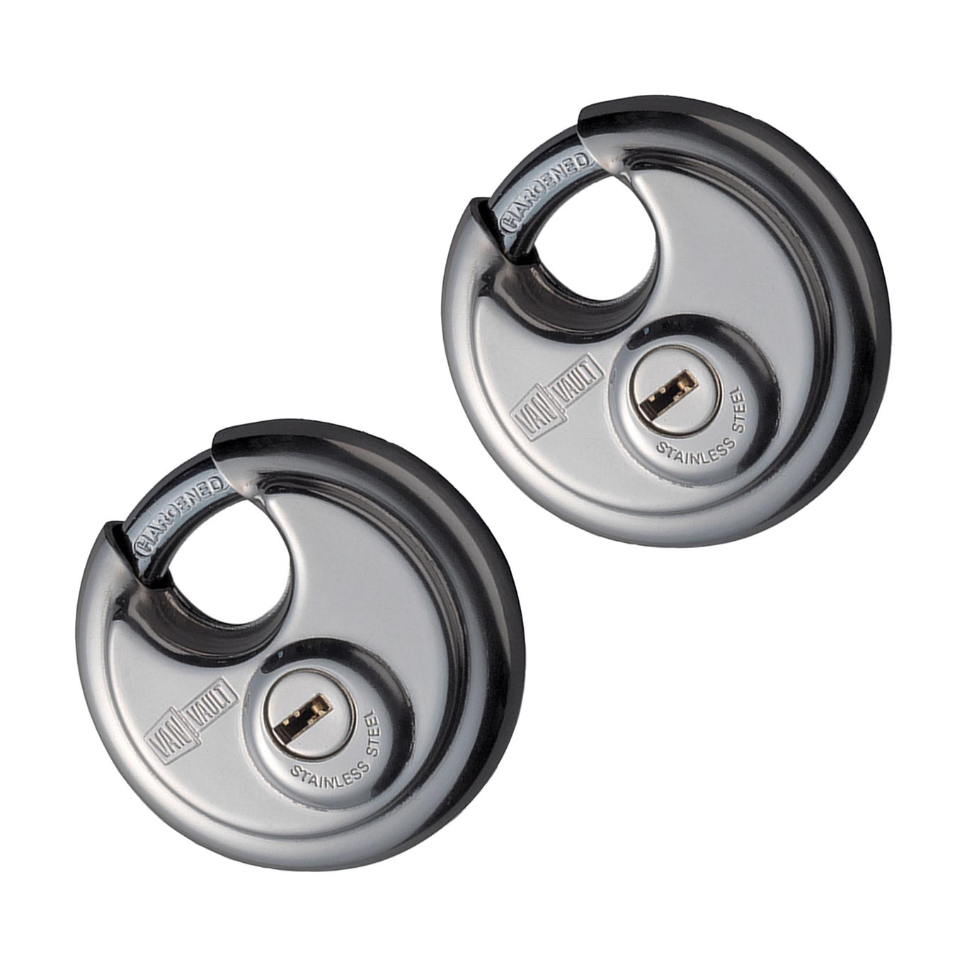 Van Vault Stainless Steel Disc Padlock Twin Pack 70mm