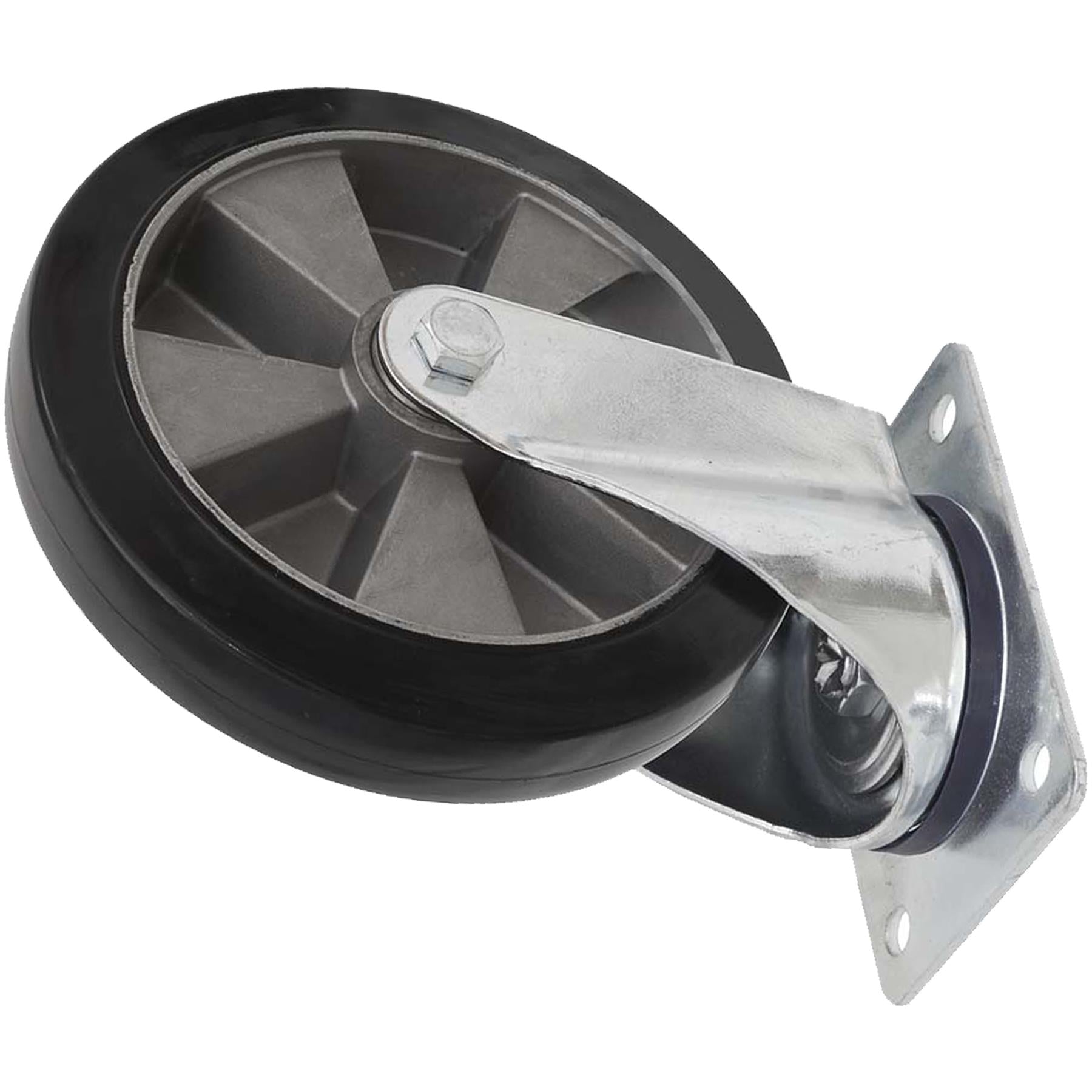 Sealey Heavy-Duty Rubber Castor Wheel Swivel 200mm