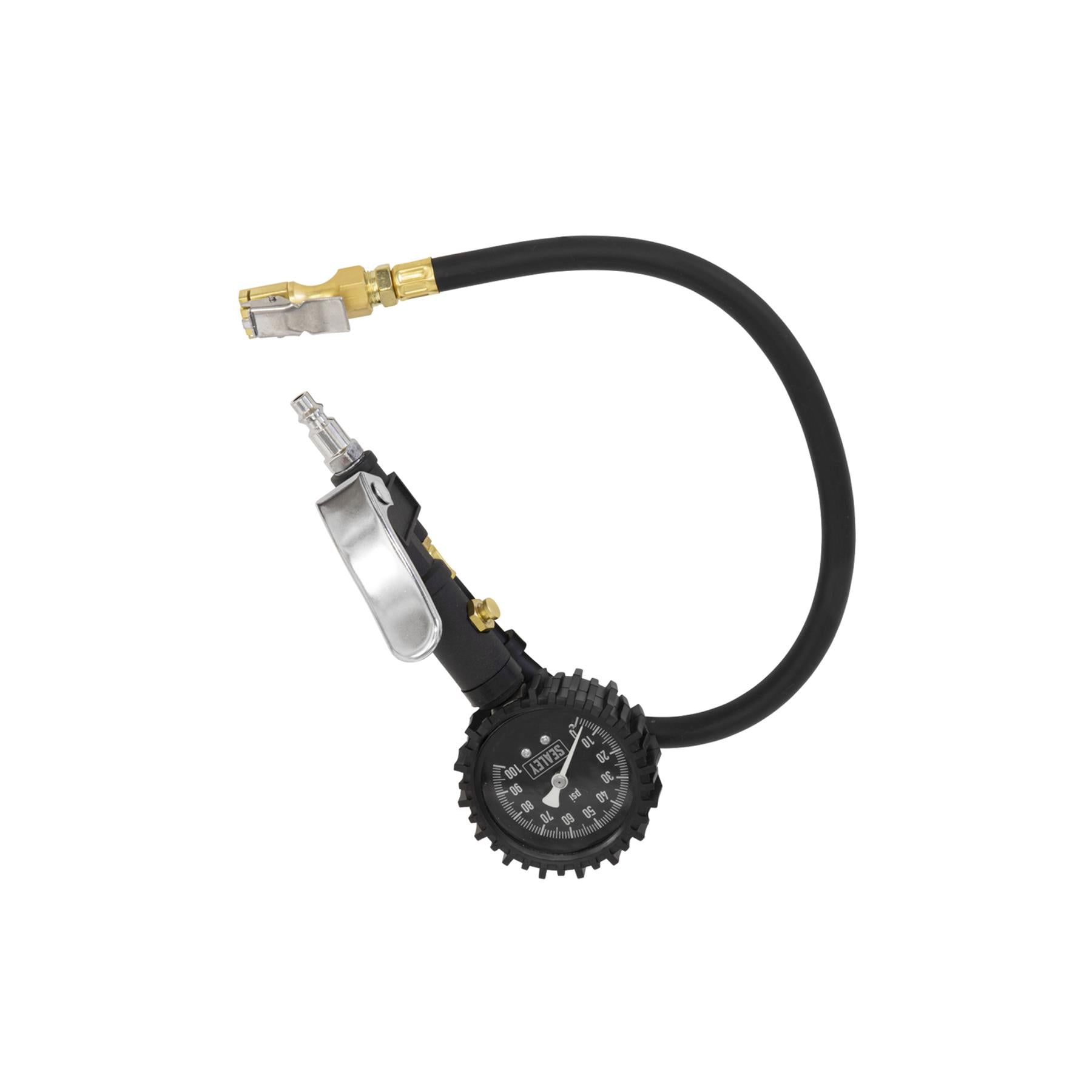 Sealey Tyre Inflator with Clip-On Connector