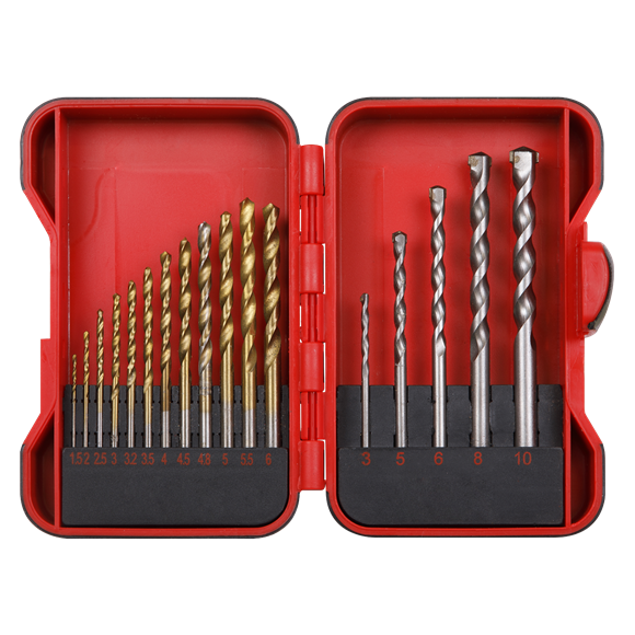 Sealey HSS/Masonry Drill Bit Set 17pc