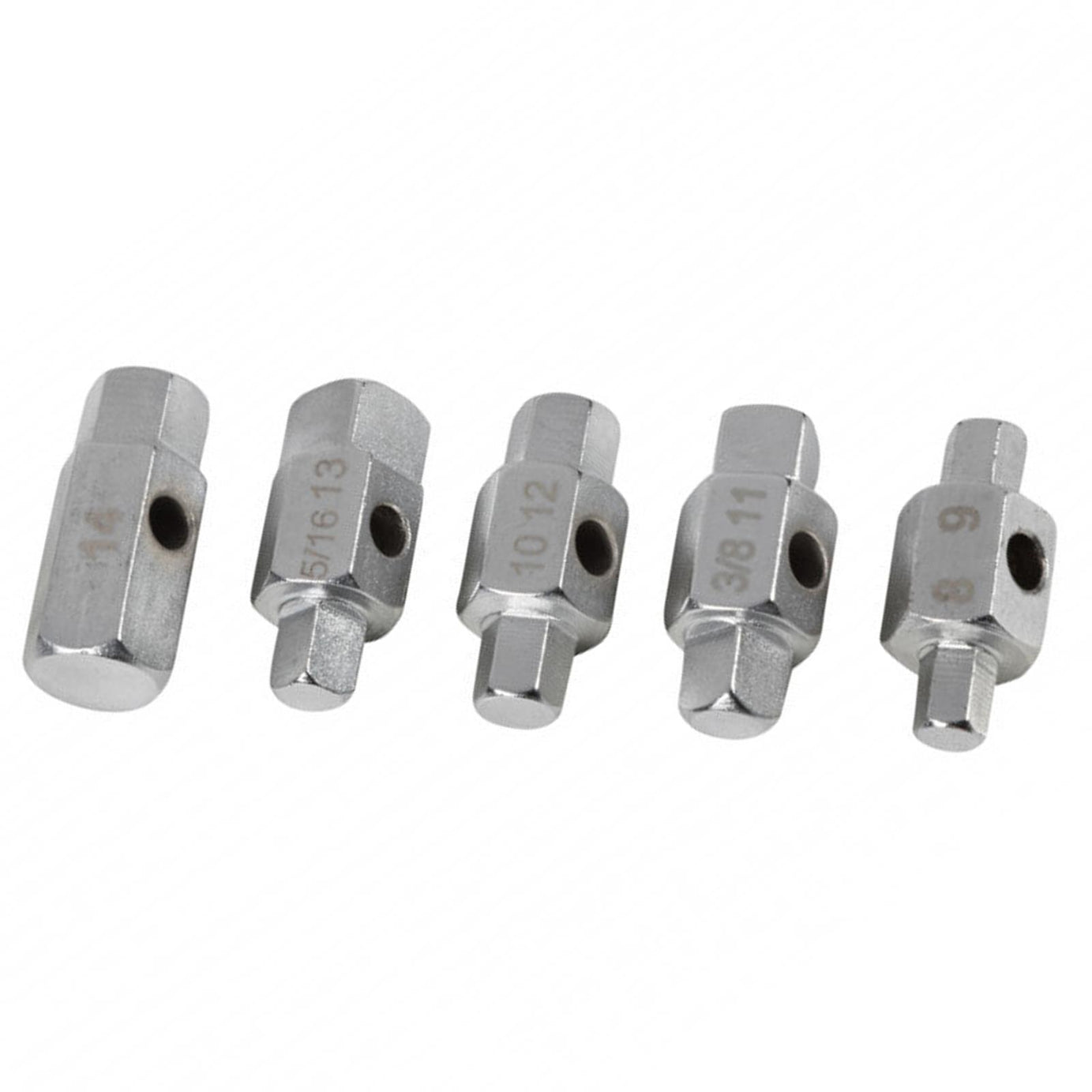 BlueSpot 5pc Double Sided Oil Sump Drain Plug Axle Gearbox Tool Key Socket Set