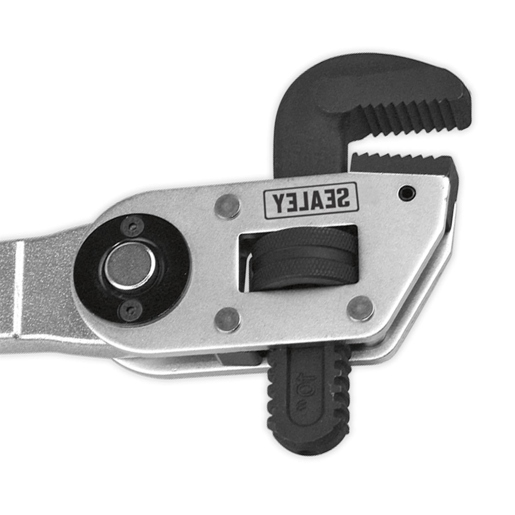 Sealey 10" Multi Angle Pipe Wrench Adjustable Stilson Monkey 250mm AK5115