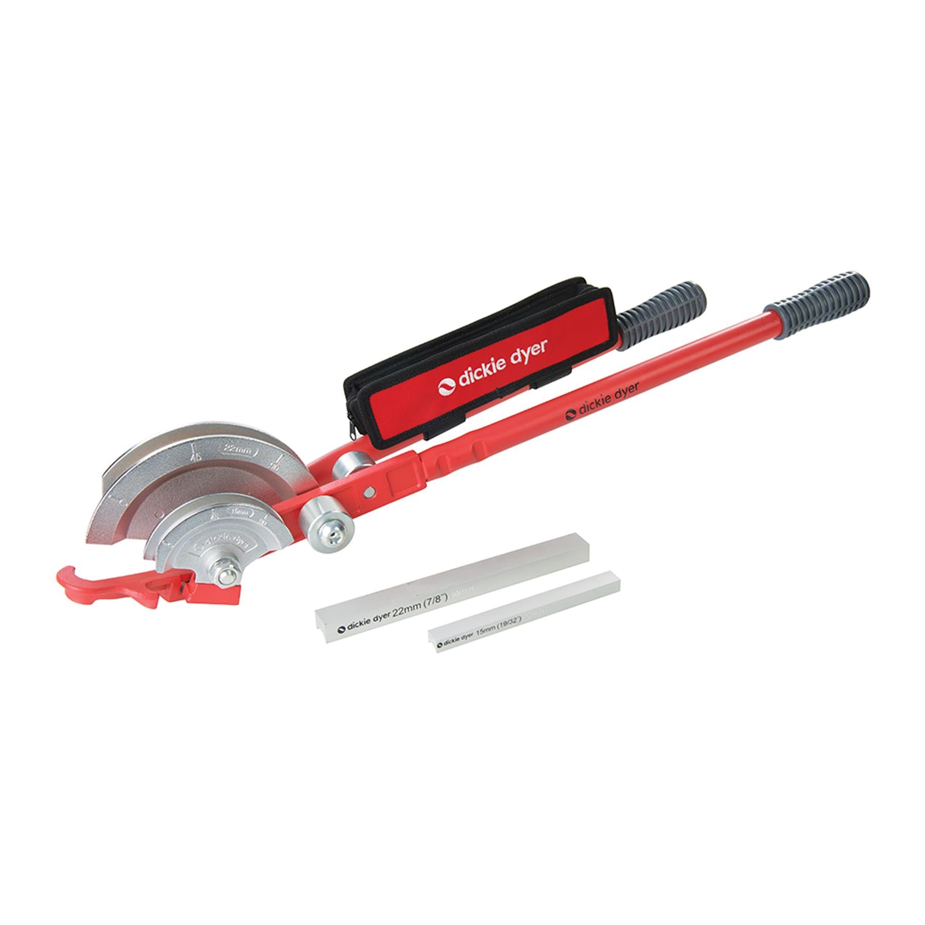 Pipe Bender Kit Carbon Steel Handle / Non Slip Grip 3Pc Bends 15-22mm Heavy Duty
